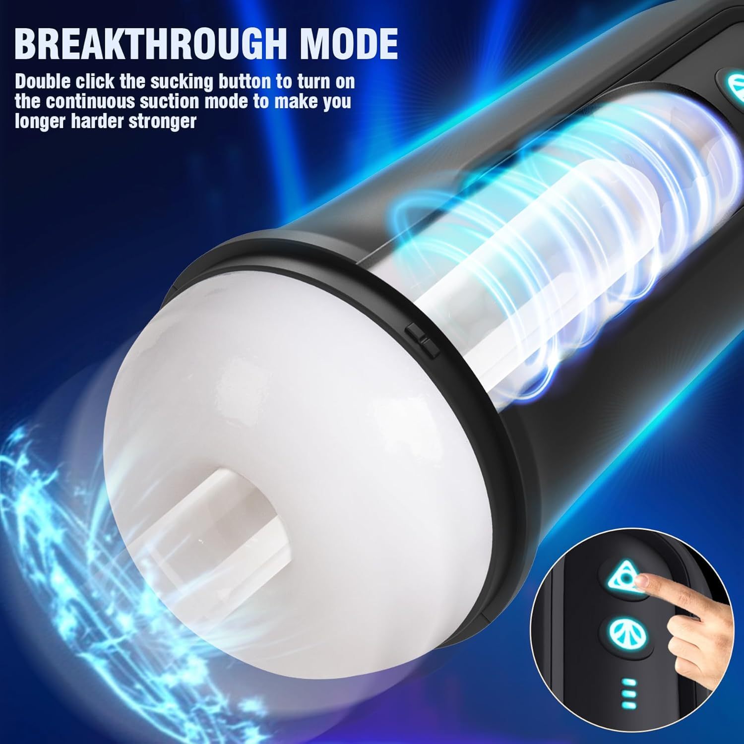 Male Masturbators Sex Toys for Men - ZEMALIA Male Adult Toys with 5 Vibration & 5 Suction, Mens Vibrator Hands Free Pocket Pussy Penis Pump with 3D Textured Sleeve, Male Strokers Blowjob Sex Machine