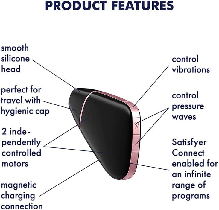 Love Triangle Connect App Vibrator Sex Toy | Adult Toys for Women | Clit Sucking Vibrator | Vibrating Sexual Pleasure Device | Stimulation Vibrators | Woman Sextoy