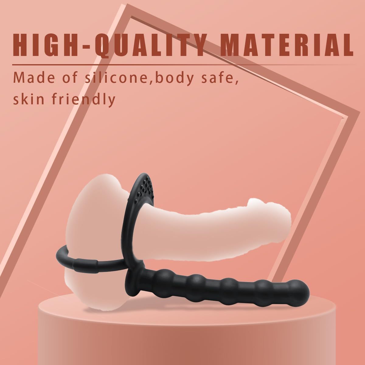Silicone Anal Plug With Penis Ring,Anal Beads With Cock Ring,Anal Sex Toys,Anal Toys For Men,Women And Beginners,Sex Toy For Vagina,Anal Training For Anal Trainer,Anal Butt For Couples,G Spot Plug Toy