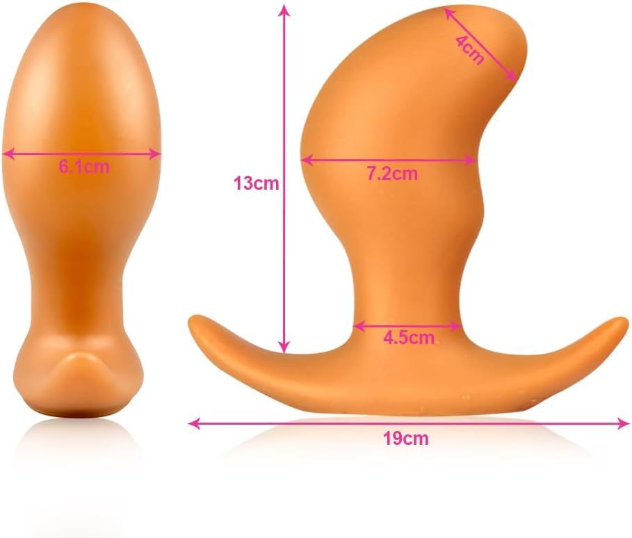 Super Soft Anal Plug, Sex Factory Flexible Liquid Silicone Butt Plug Prostate Massage G-spot Dildo Anal Trainer Kit for Beginner Advanced Players