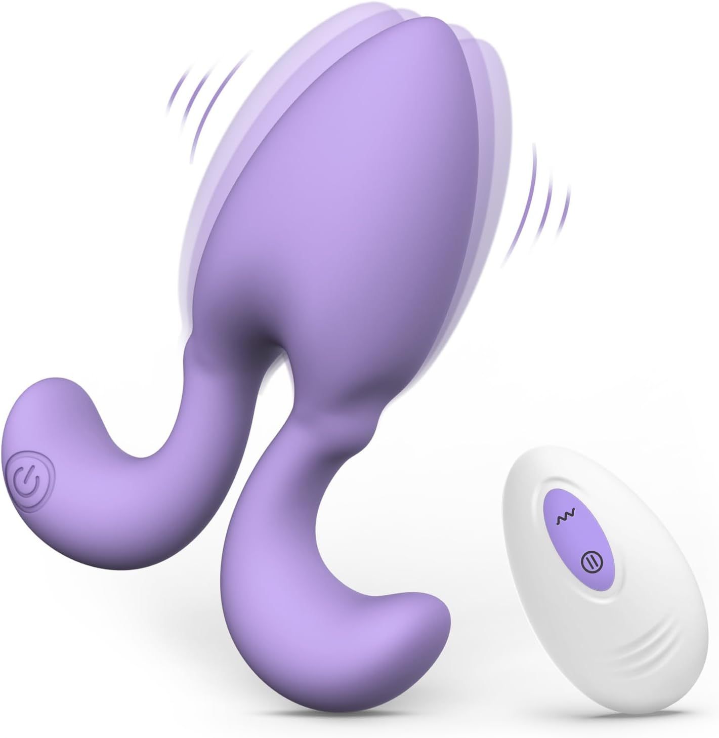 Vibrating butt plug with remote control, vibrator for men and women, adult sex toy for G-spot stimulation, full silicone soft plug, 10 vibrations