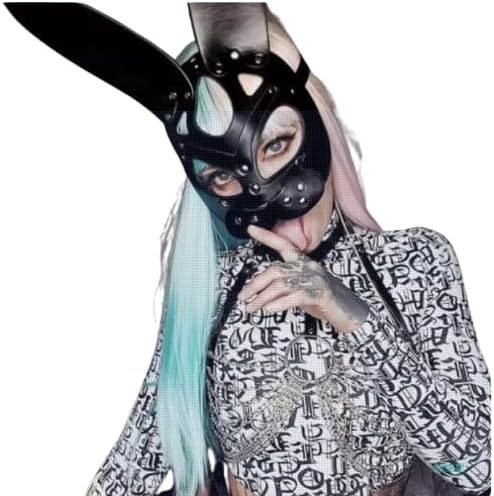 Leather Punk Erotic Full Masks Cosplay Masks Cocktail, Nightclub and Dance, Party – Masquerade Mask for Women & Men –– Perfect for Halloween, Cosplay, Roleplay, Fetish Parties & Costume