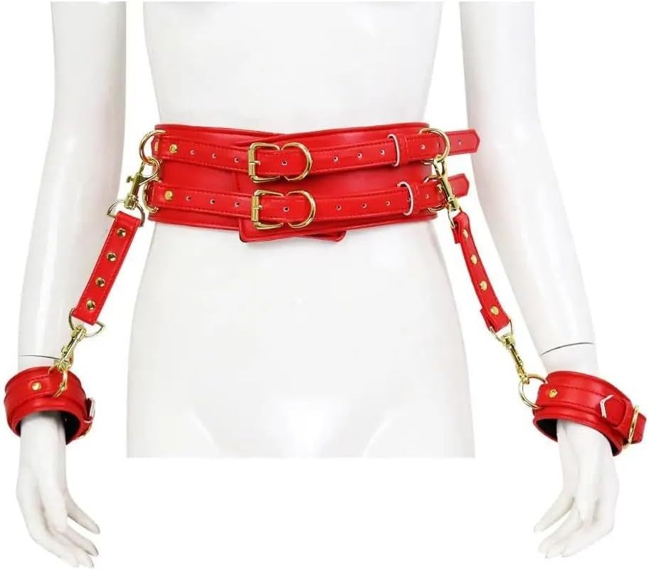 Hand Restraints and Waist Belt Fetish Bondage Sex Toys, Wrist Cuffs Ad