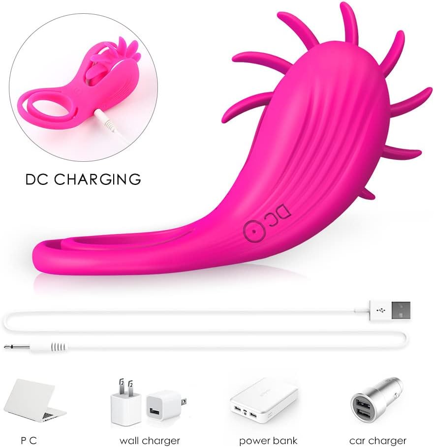 Tongue Licking Gear Vibrating Ring Penis Ring Male Female Couple Sharing Clitoris Nipple and Stimulation Waterproof Rechargeable Lock Sperm Ring