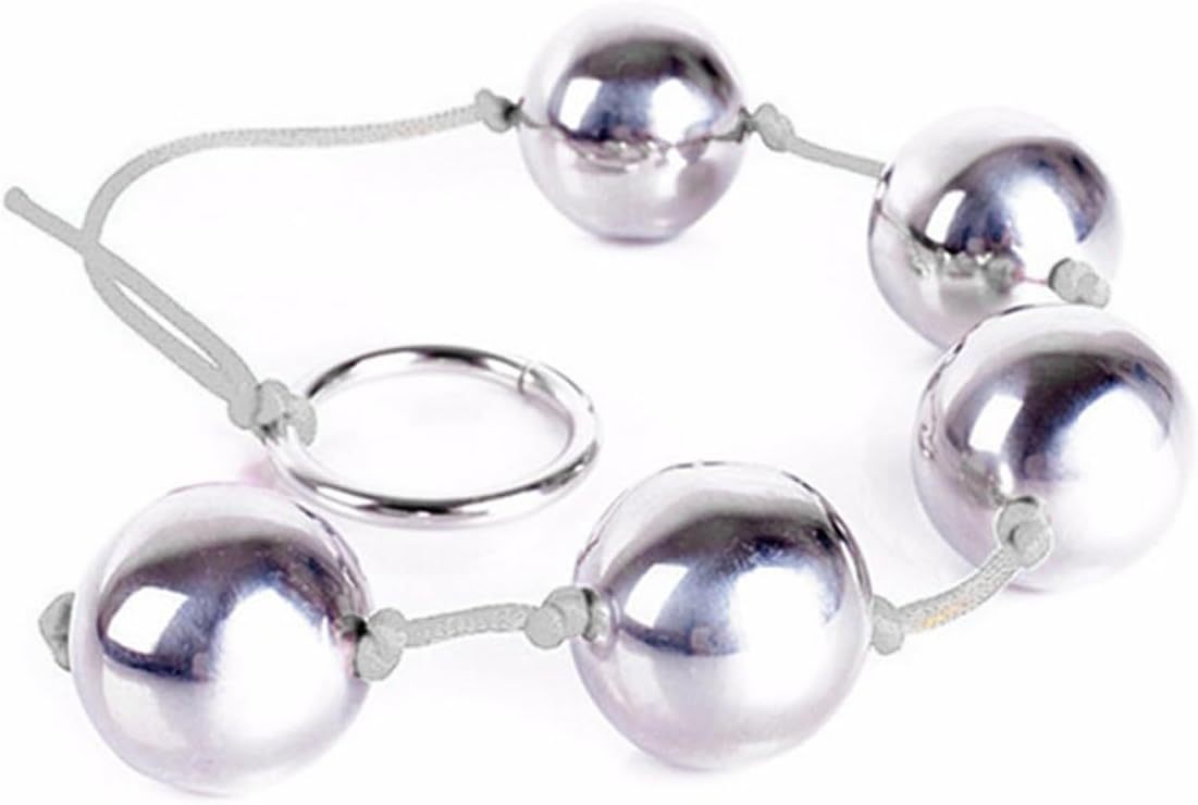 Metal Anal Beads, 5 Anal Bead Butt Plug with Pull Ring Anal Balls for Women, Stainless Steel Anal Beeds Anal Snake BDSM Toy Anal Training Prostate G Spot Vaginal Sex Toy for Men Couples Beginner