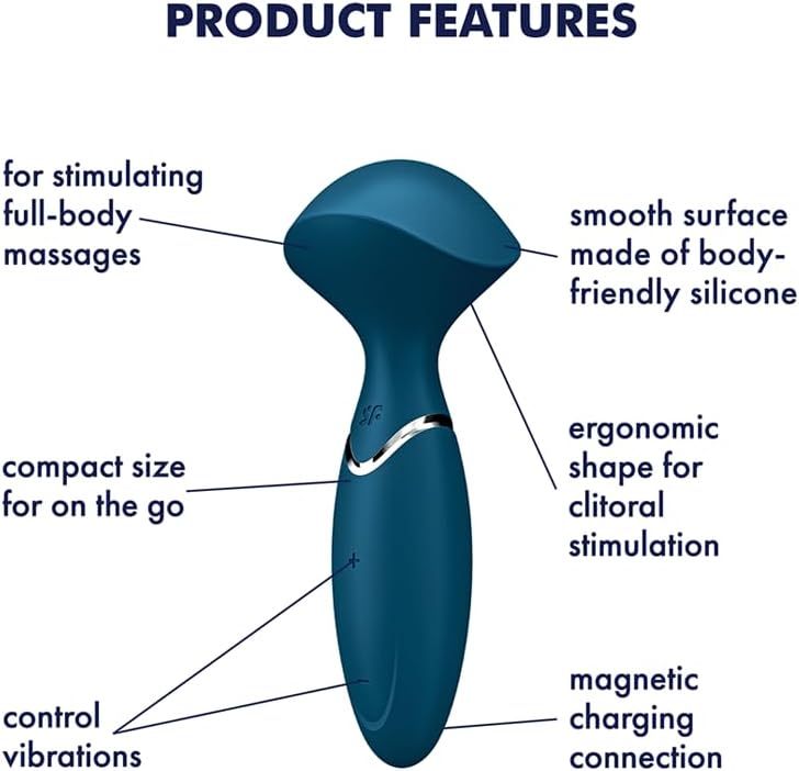  Mini Wand-er Vibrator Sex Toy | Adult Toys for Women | Wand Vibrator in Travel Size | Vibrating Sexual Pleasure Device | Stimulation Vibrators | Woman Sextoy