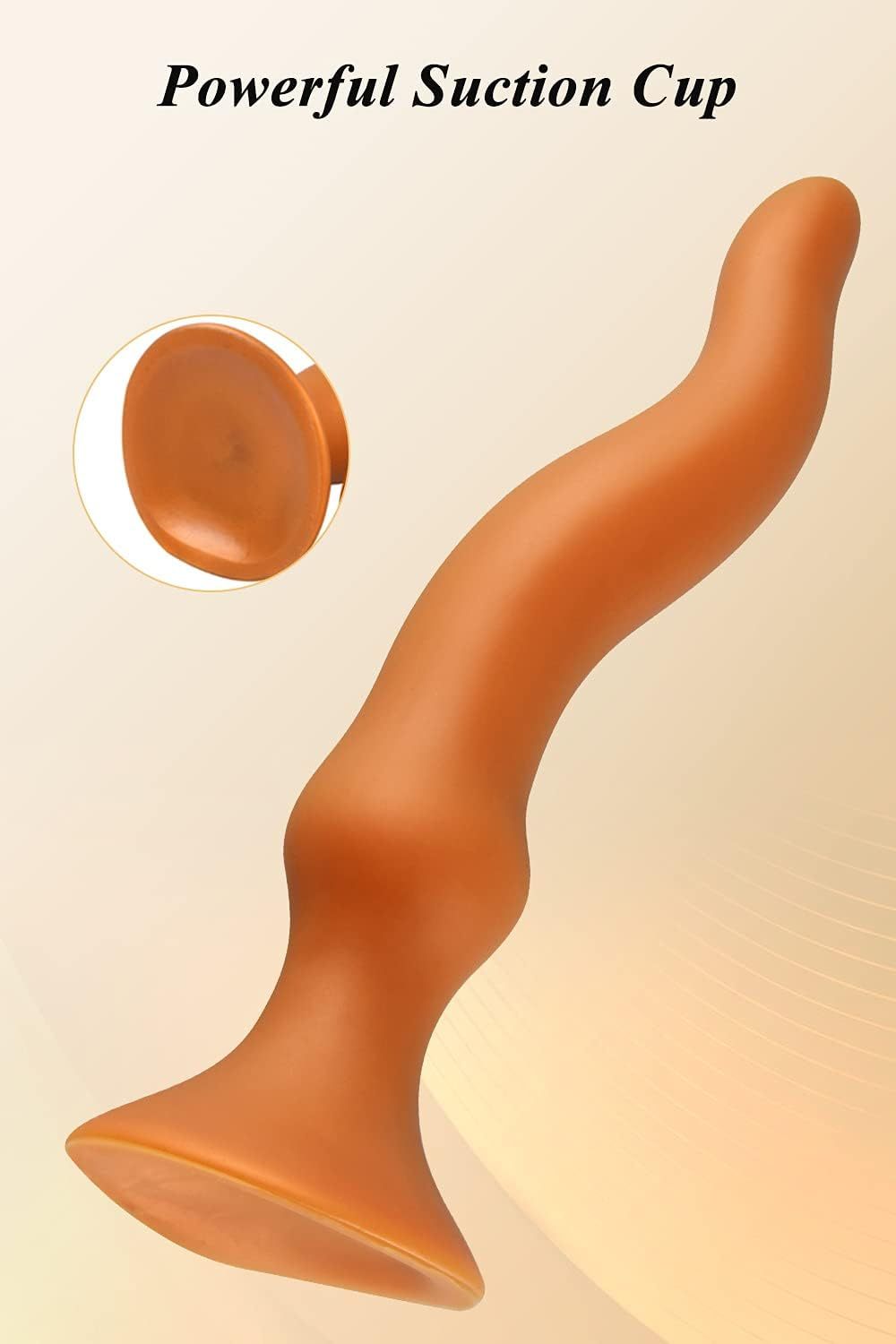 Extended butt plug dildo with strong suction cup soft liquid silicone butt plug vaginal stimulation prostate massage suitable for beginners and advanced players