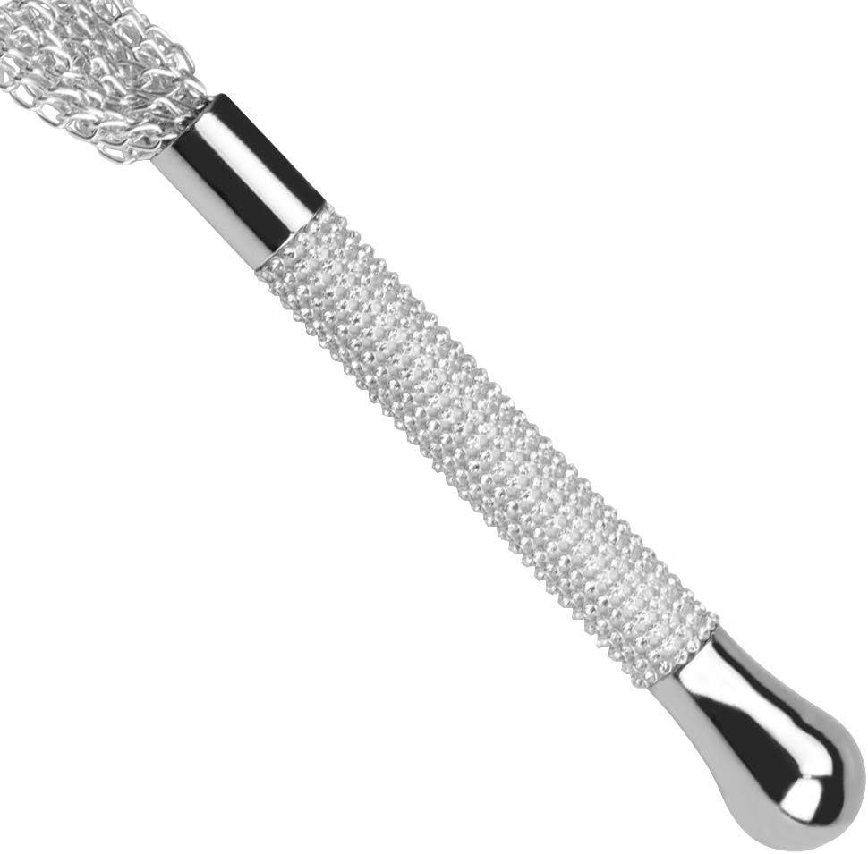 SM BDSM Metal Diamond Handle Chain Whip Flogger Flirting Fantasy Fetish Hand Paddle Flirting Fantasy Sex Toys Fetish Hand Paddle Kinky Restraint Bondage Sex Role Play