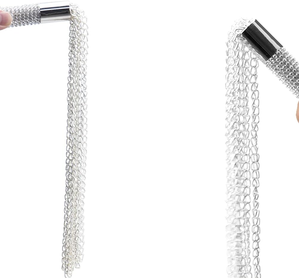 SM BDSM Metal Diamond Handle Chain Whip Flogger Flirting Fantasy Fetish Hand Paddle Flirting Fantasy Sex Toys Fetish Hand Paddle Kinky Restraint Bondage Sex Role Play