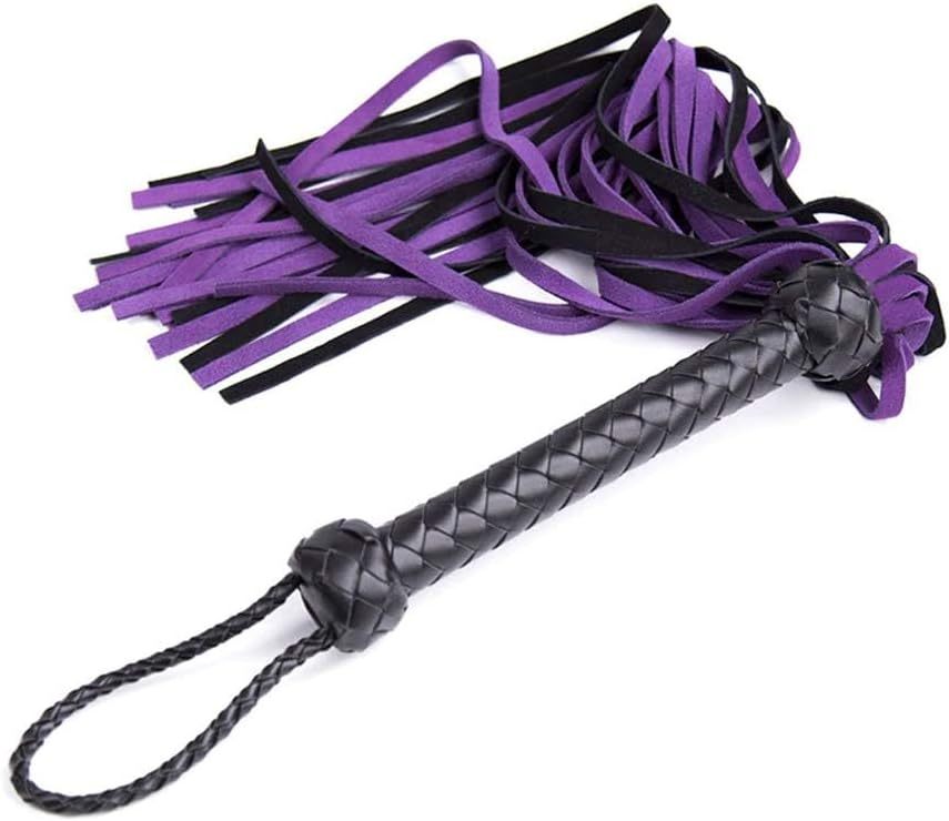 BDSM Leather Whip Sex Toy | Fetish Adult Sex Toy Purple Flogger for Couples