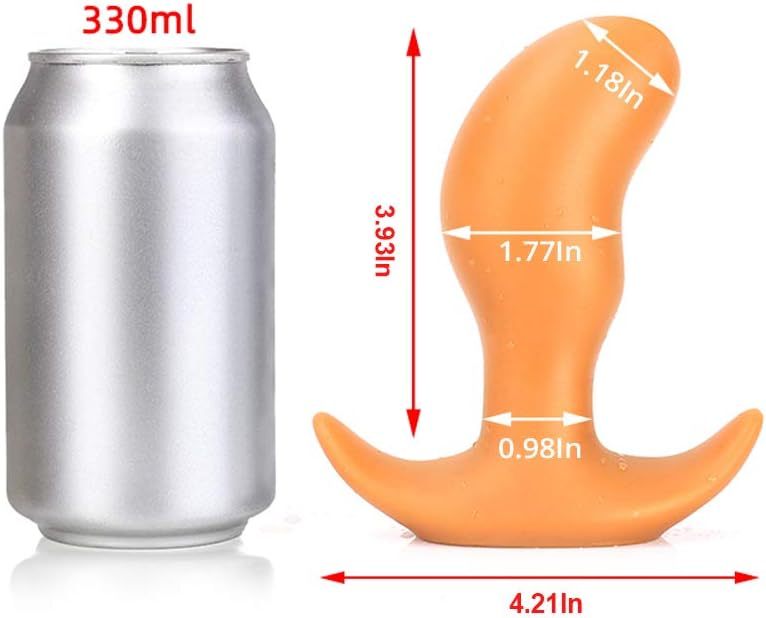 Super Soft Anal Plug, Sex Factory Flexible Liquid Silicone Butt Plug Prostate Massage G-spot Dildo Anal Trainer Kit for Beginner Advanced Players