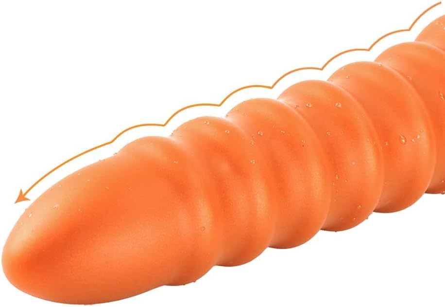 Extra long anal beads, liquid silicone threaded anal plug G spot dildo vaginal stimulation prostate massage male and female couple sex