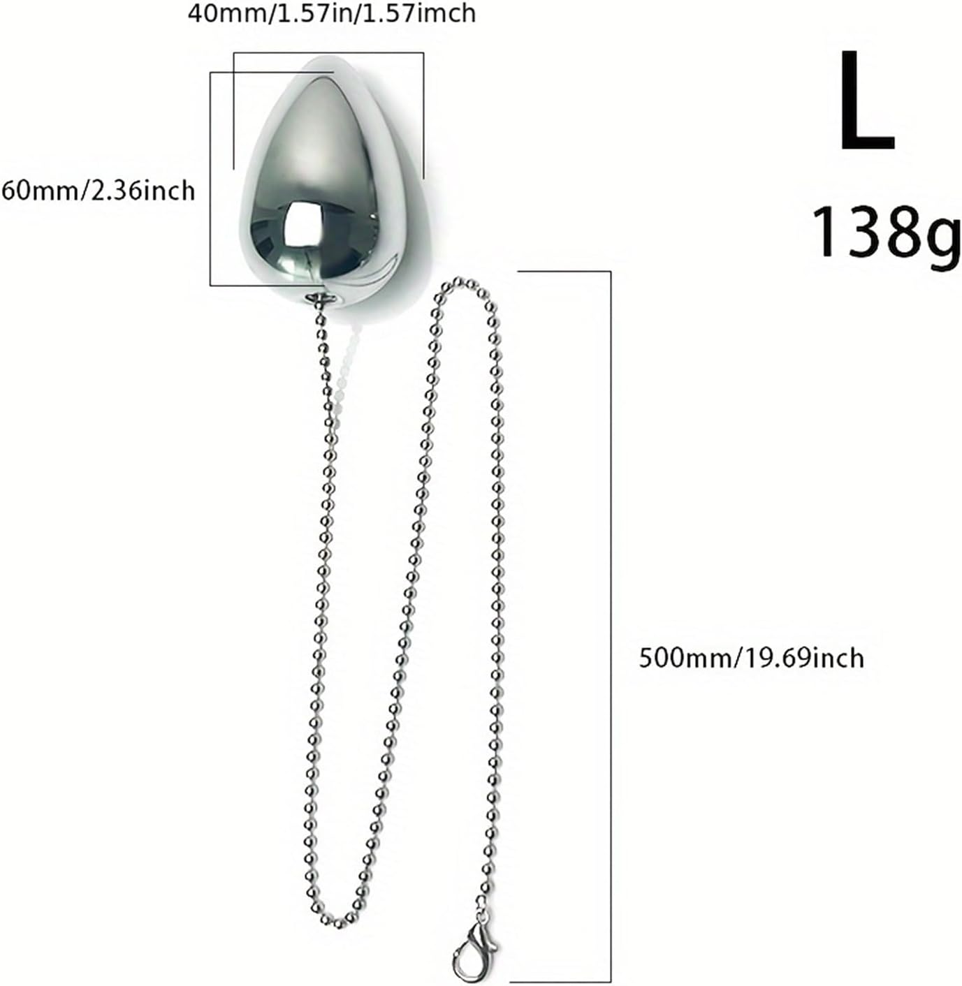 Stainless Steel Anal Beads Secure Chain Anal Plug for Training Sensory Play Metal Butt Plug Set for Beginners Advanced Users Anal Balls BDSM SM Fetish Anal Training Plug Adult Sex Toys