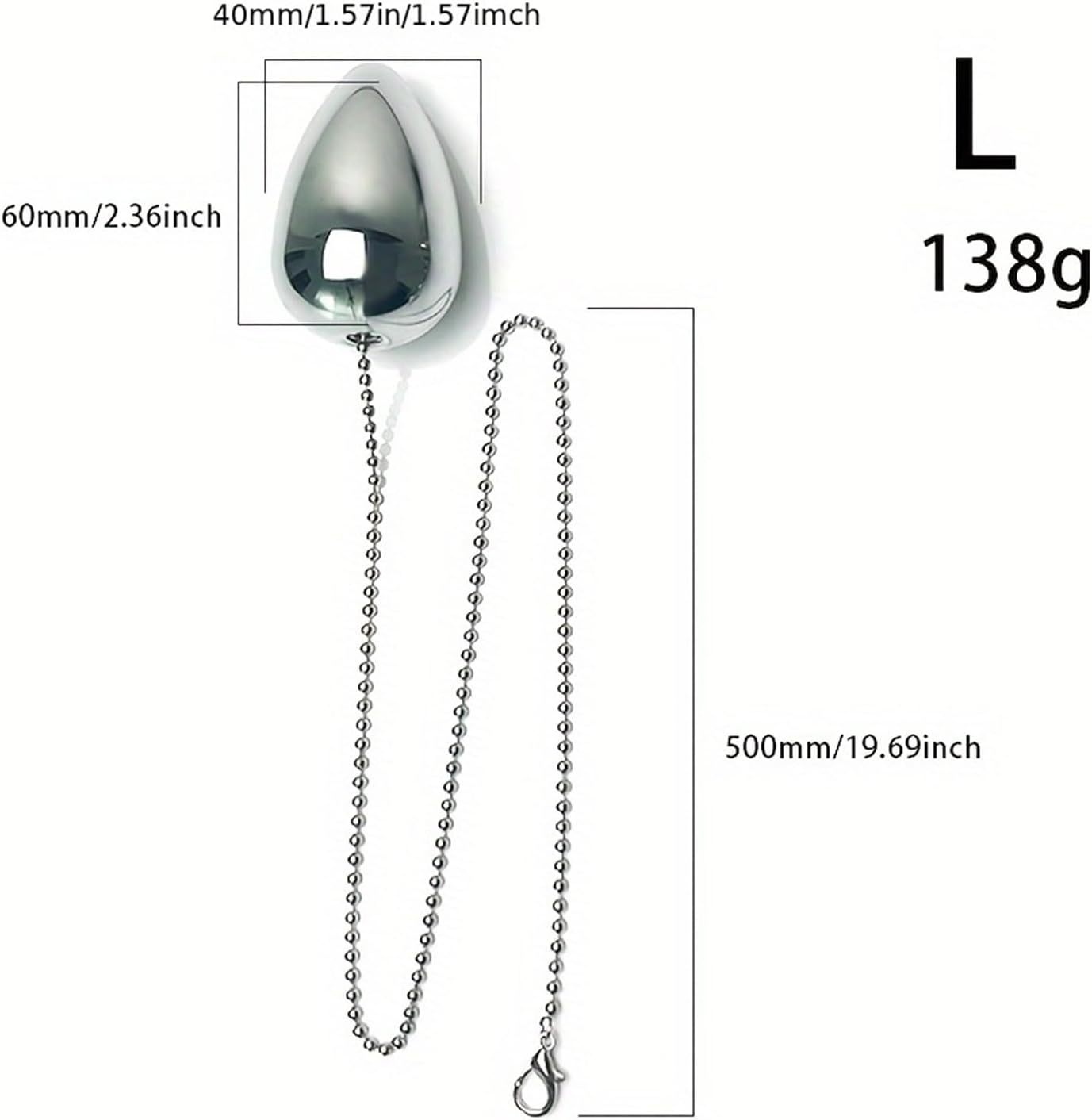 Stainless Steel Anal Beads Secure Chain Anal Plug for Training Sensory Play Metal Butt Plug Set for Beginners Advanced Users Anal Balls BDSM SM Fetish Anal Training Plug Adult Sex Toys