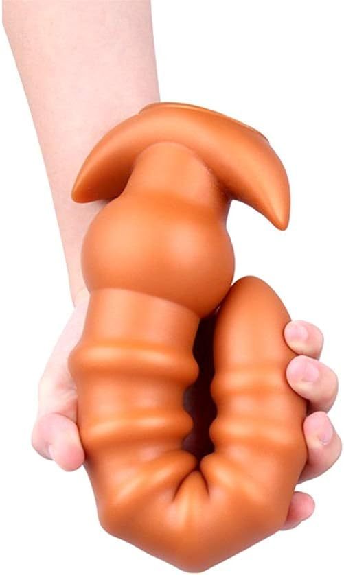 Extra long anal beads, liquid silicone threaded anal plug G spot dildo vaginal stimulation prostate massage male and female couple sex