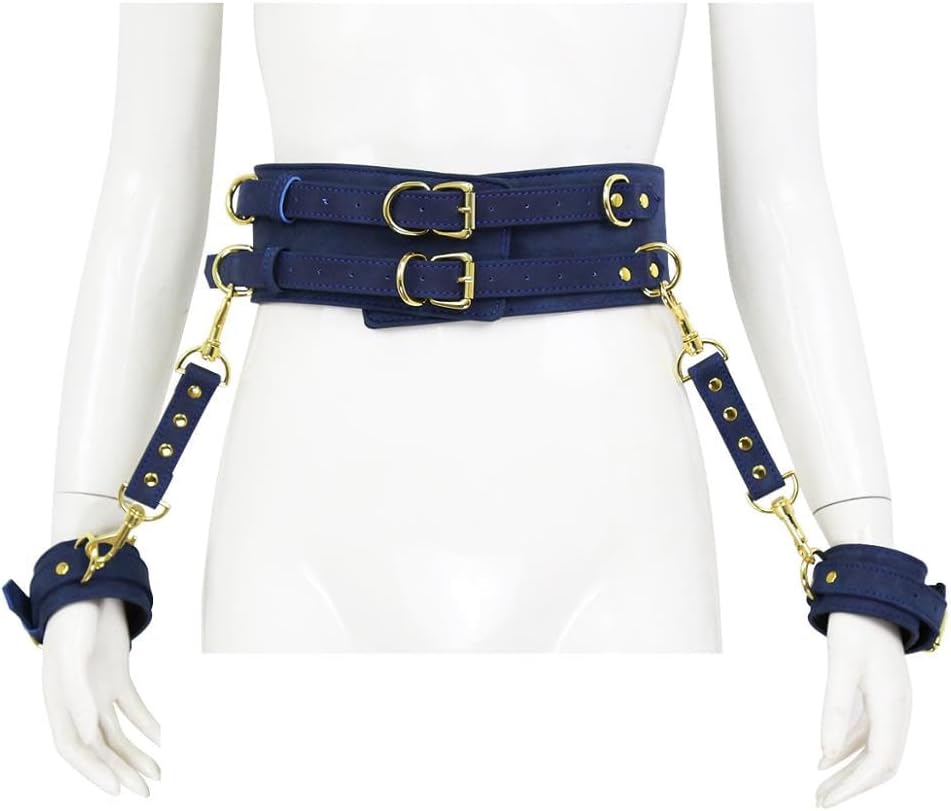 Hand Restraints and Waist Belt Fetish Bondage Sex Toys, Wrist Cuffs Adult Bondage Games Sex Toys Woman