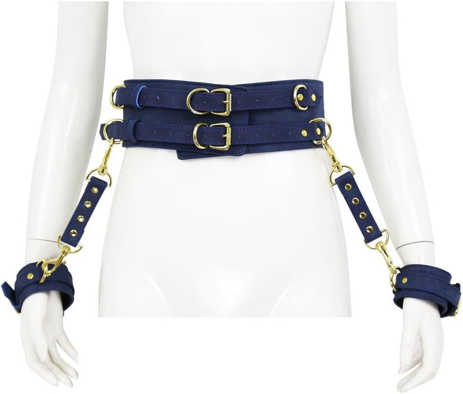 Hand Restraints and Waist Belt Fetish Bondage Sex Toys, Wrist Cuffs Adult Bondage Games Sex Toys Woman