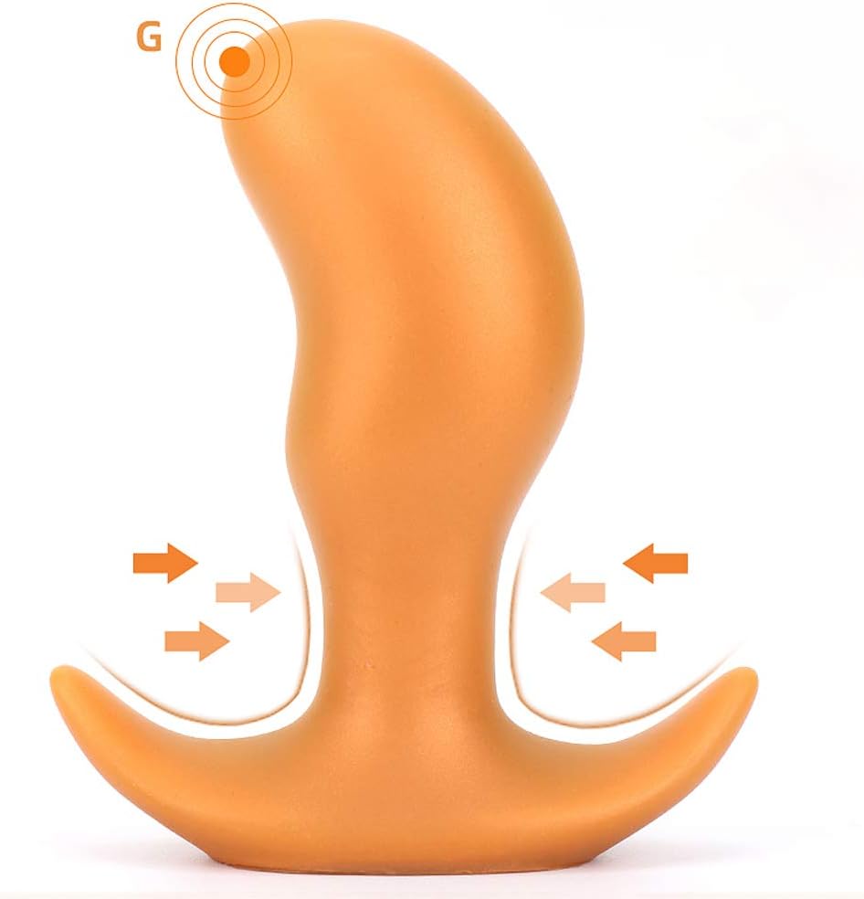 Super Soft Anal Plug, Sex Factory Flexible Liquid Silicone Butt Plug Prostate Massage G-spot Dildo Anal Trainer Kit for Beginner Advanced Players