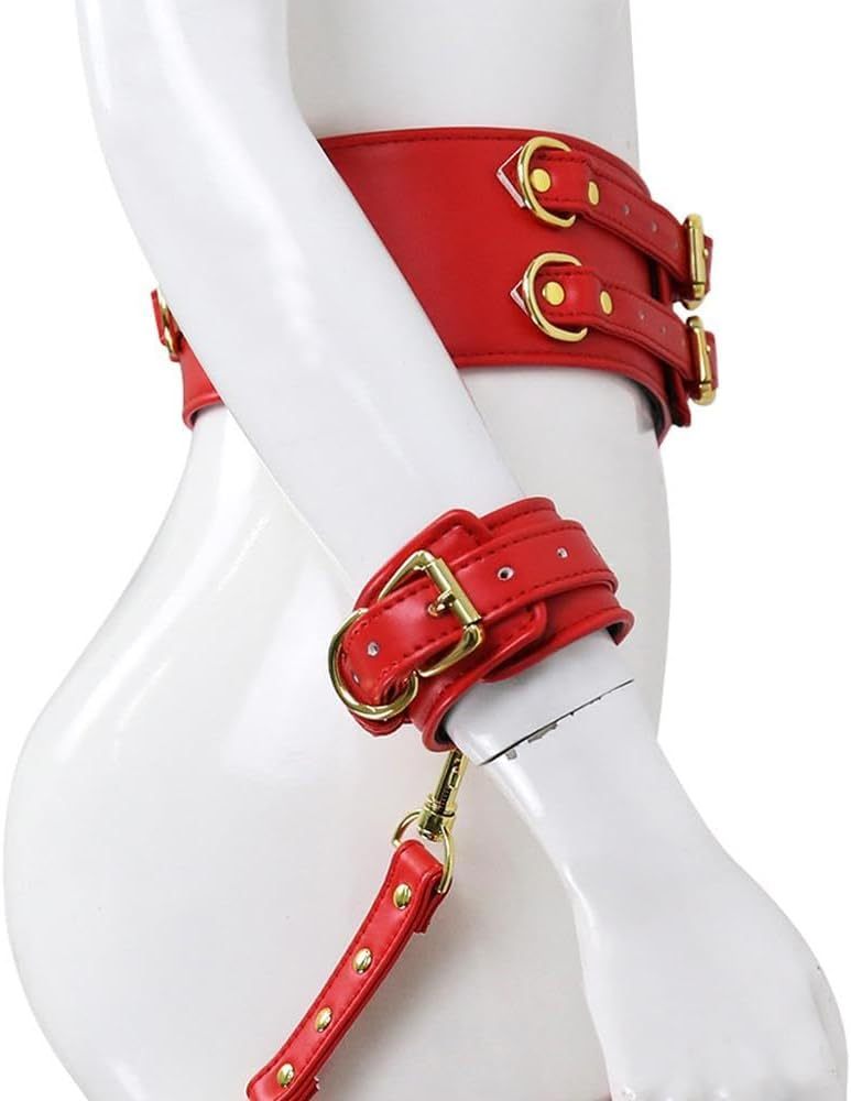 Hand Restraints and Waist Belt Fetish Bondage Sex Toys, Wrist Cuffs Adult Bondage Games Sex Toys Woman