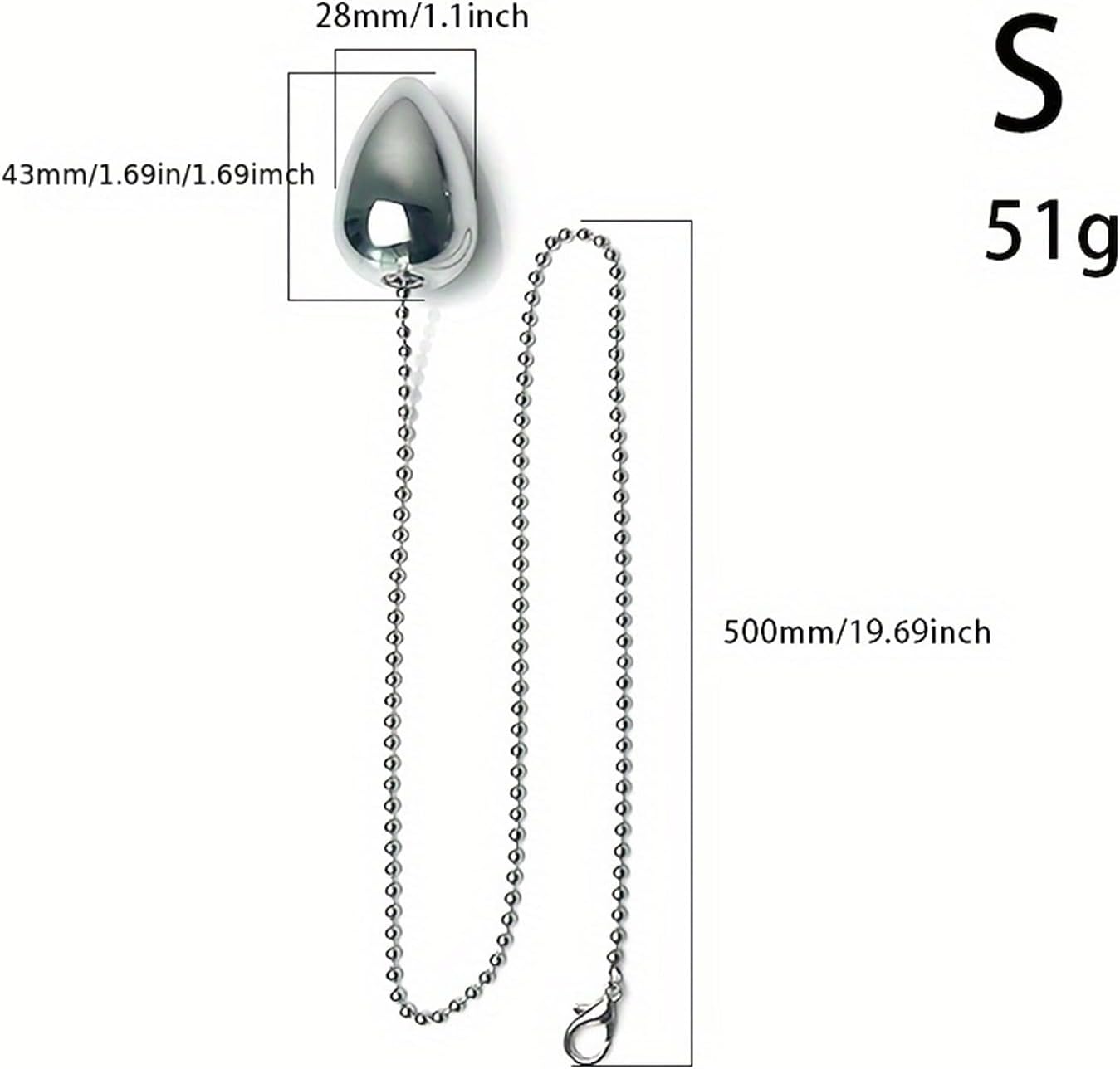Stainless Steel Anal Beads Secure Chain Anal Plug for Training Sensory