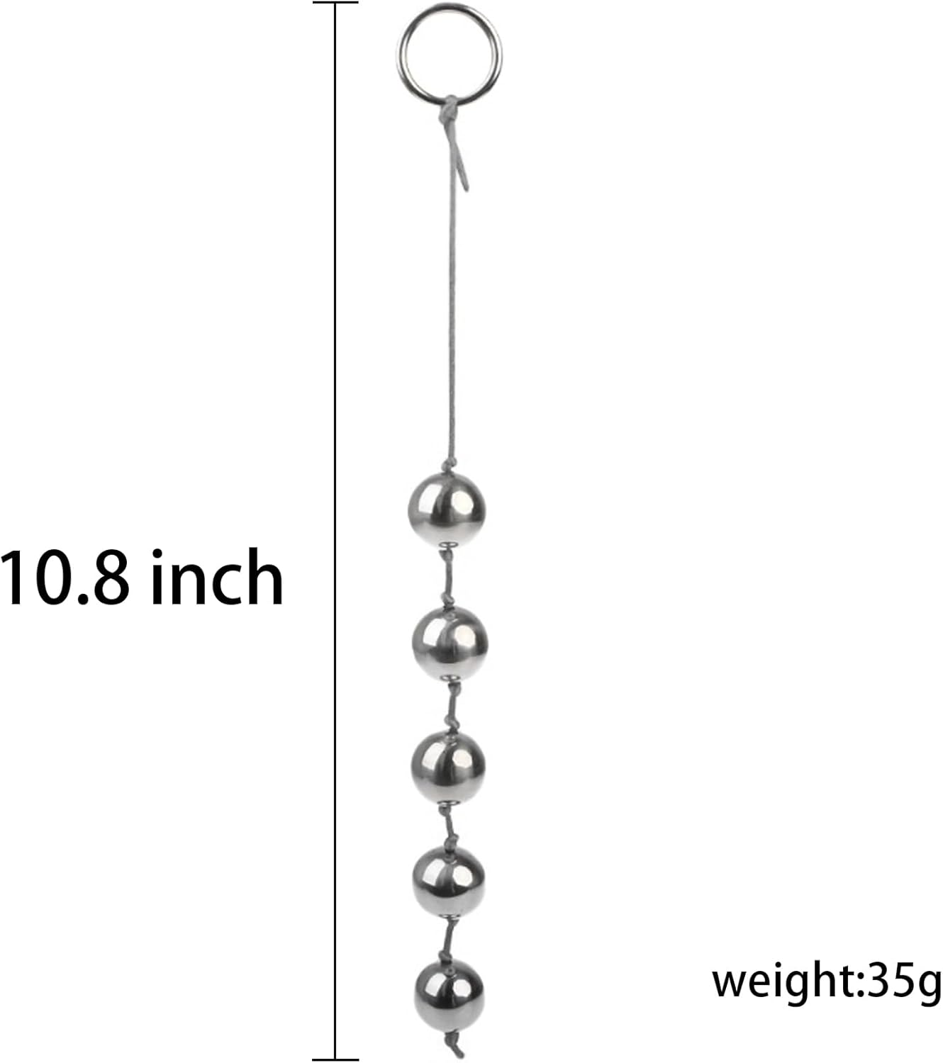 Metal Anal Beads, 5 Anal Bead Butt Plug with Pull Ring Anal Balls for Women, Stainless Steel Anal Beeds Anal Snake BDSM Toy Anal Training Prostate G Spot Vaginal Sex Toy for Men Couples Beginner