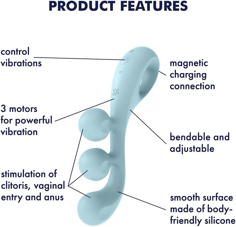 Tri Ball 2 Vibrator Sex Toy | Adult Toys for Women | Multi Vibrator with 10 Vibration Modes | Vibrating Sexual Pleasure Device | Stimulation Vibrators | Female Wellness Tools | Woman Sextoy