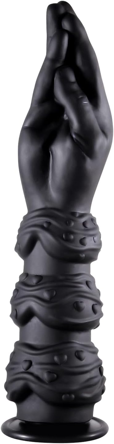 Fist Dildo Silicone,13.1In Realistic Hand Dildo with Hand Free Suction Cup,Huge Dildo Anal Fisting for Men Women