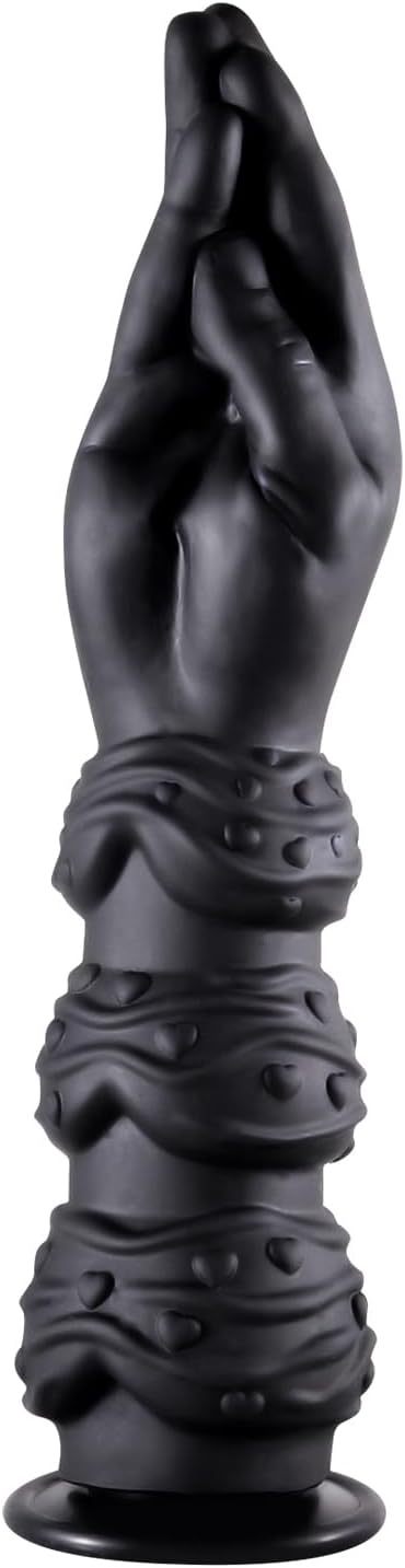 Fist Dildo Silicone,13.1In Realistic Hand Dildo with Hand Free Suction Cup,Huge Dildo Anal Fisting for Men Women