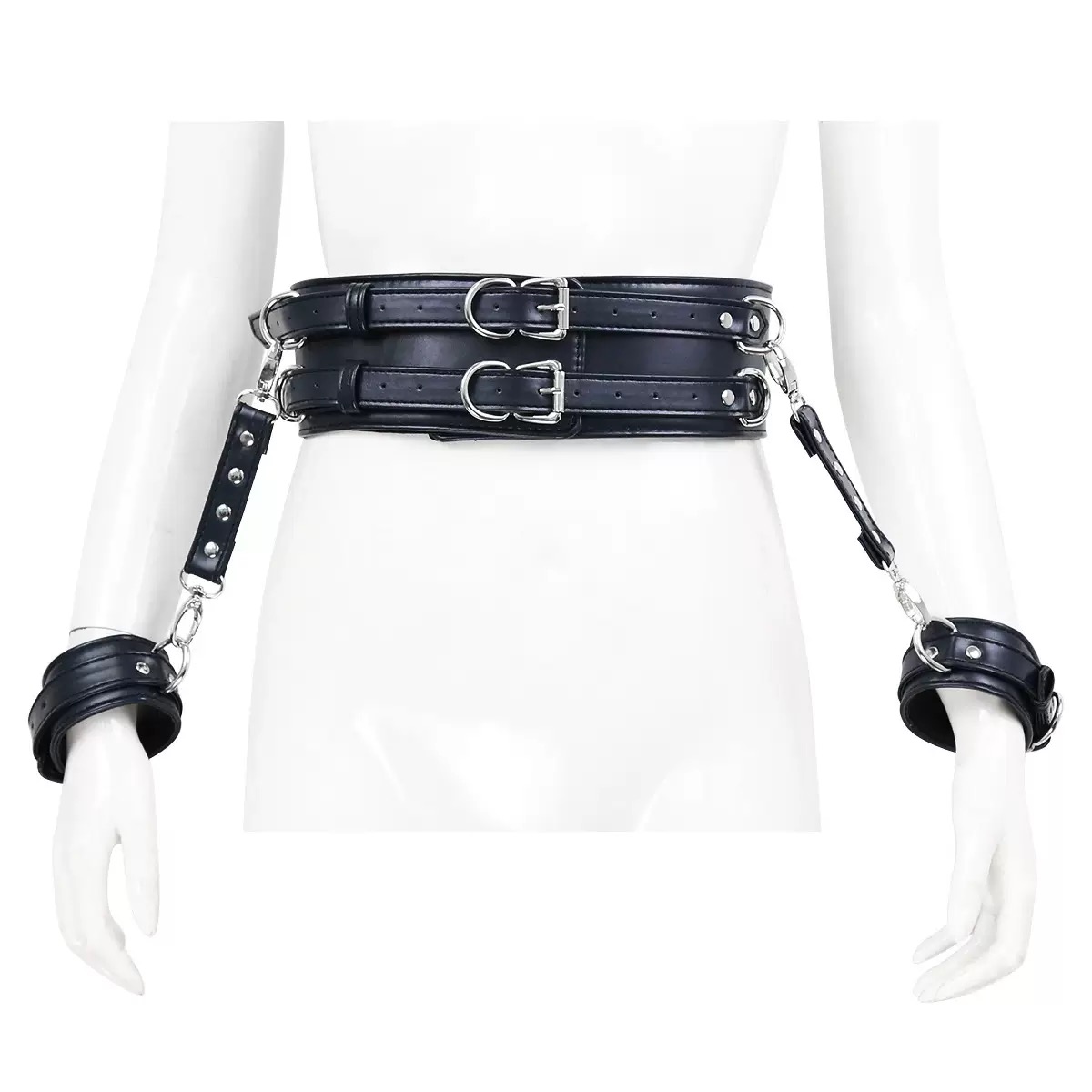 Hand Restraints and Waist Belt Fetish Bondage Sex Toys, Wrist Cuffs Adult Bondage Games Sex Toys Woman