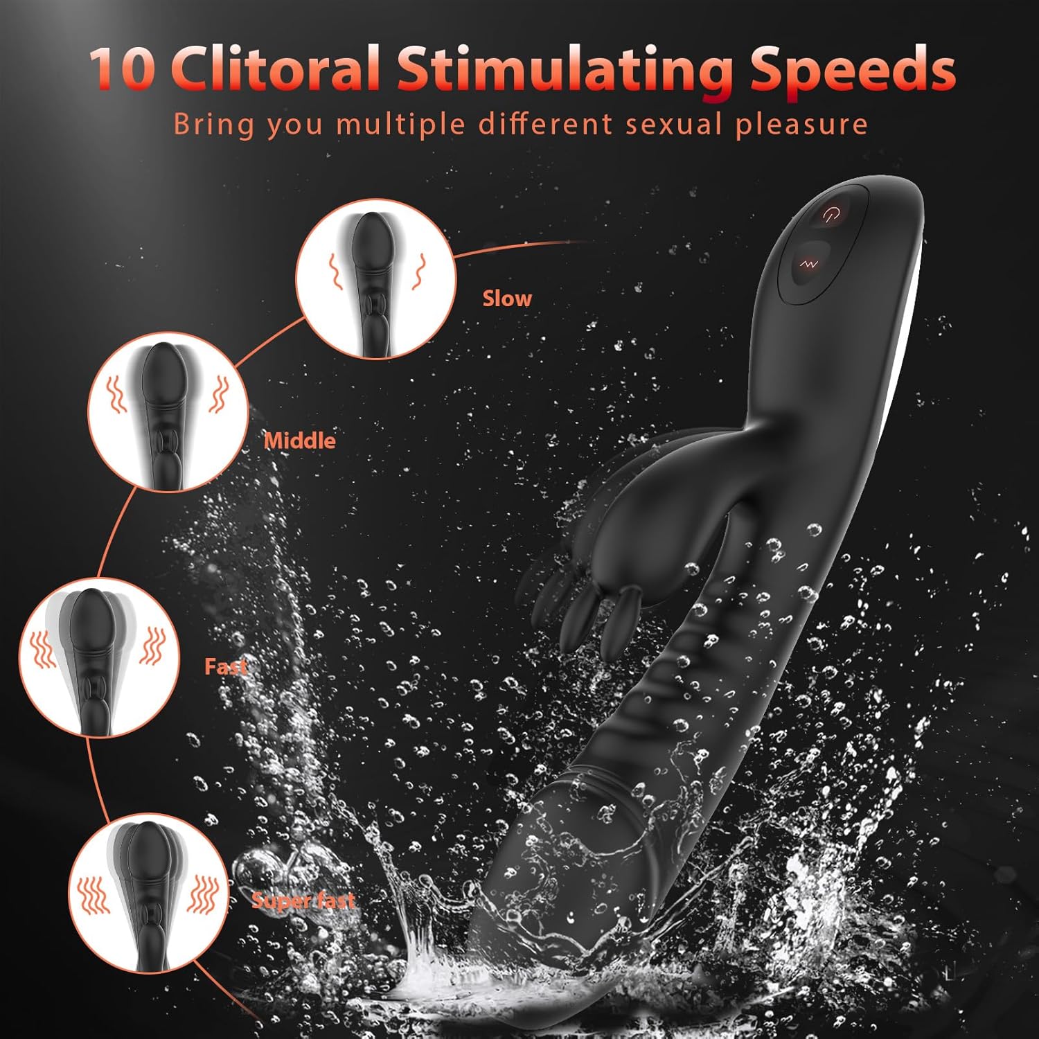 Rabbit Vibrators Adult Toy for Women - Vibrater Sexual Pleasure Tools for Women Couple Sex Toys for Female Vibrator Dildo Adult Sex Toys Nipple Anal Stimulator with 10 Vibrations Sex Swing