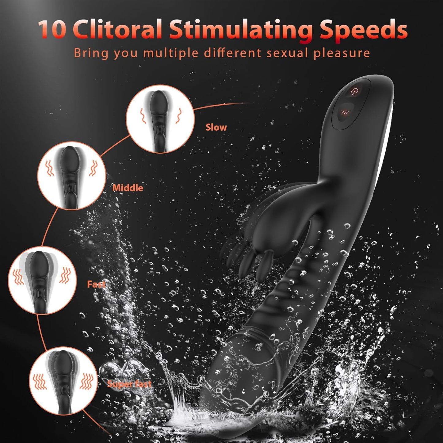 Rabbit Vibrators Adult Toy for Women - Vibrater Sexual Pleasure Tools for Women Couple Sex Toys for Female Vibrator Dildo Adult Sex Toys Nipple Anal Stimulator with 10 Vibrations Sex Swing