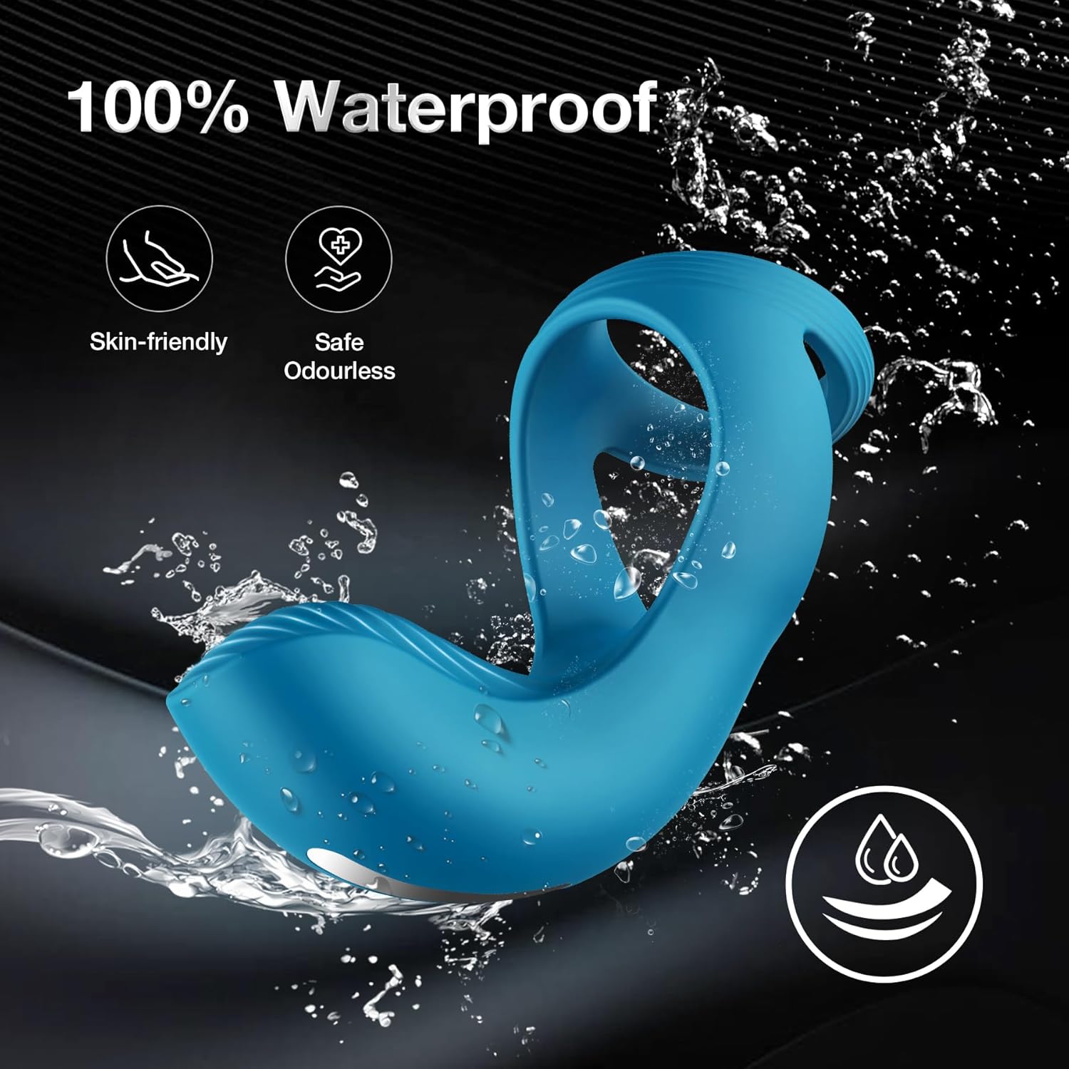 Vibrating Cock Ring Sex Toys - ZEMALIA Rechargeable Penis Ring Vibrator with 10 Vibrations for Men Erection Enhancing and Perineum Stimulator,Adult Toys for Couples Fun Blue