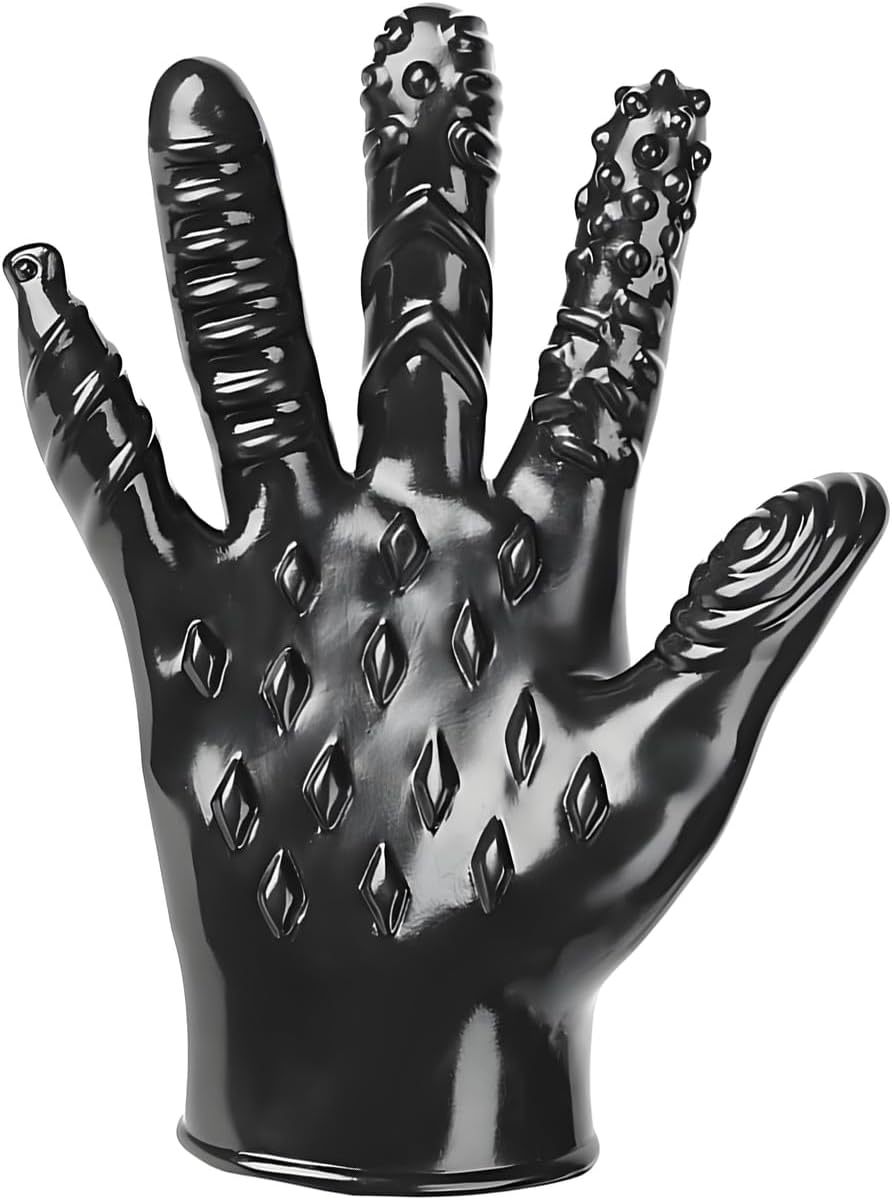 SM pointed gloves adult products men and women flirting soft rubber massage finger set sex props
