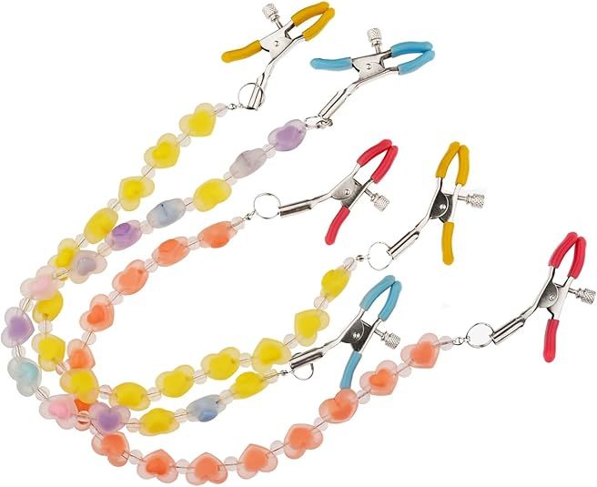 BDSM Nipple Clamps Women Sex Toys with Flower Chain,Nipple Toys Sex Restraints Adult Sex Toys Sex Pleasure Tools for Women