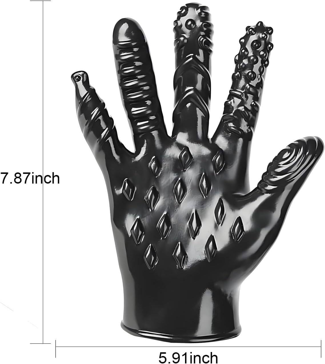 SM pointed gloves adult products men and women flirting soft rubber massage finger set sex props