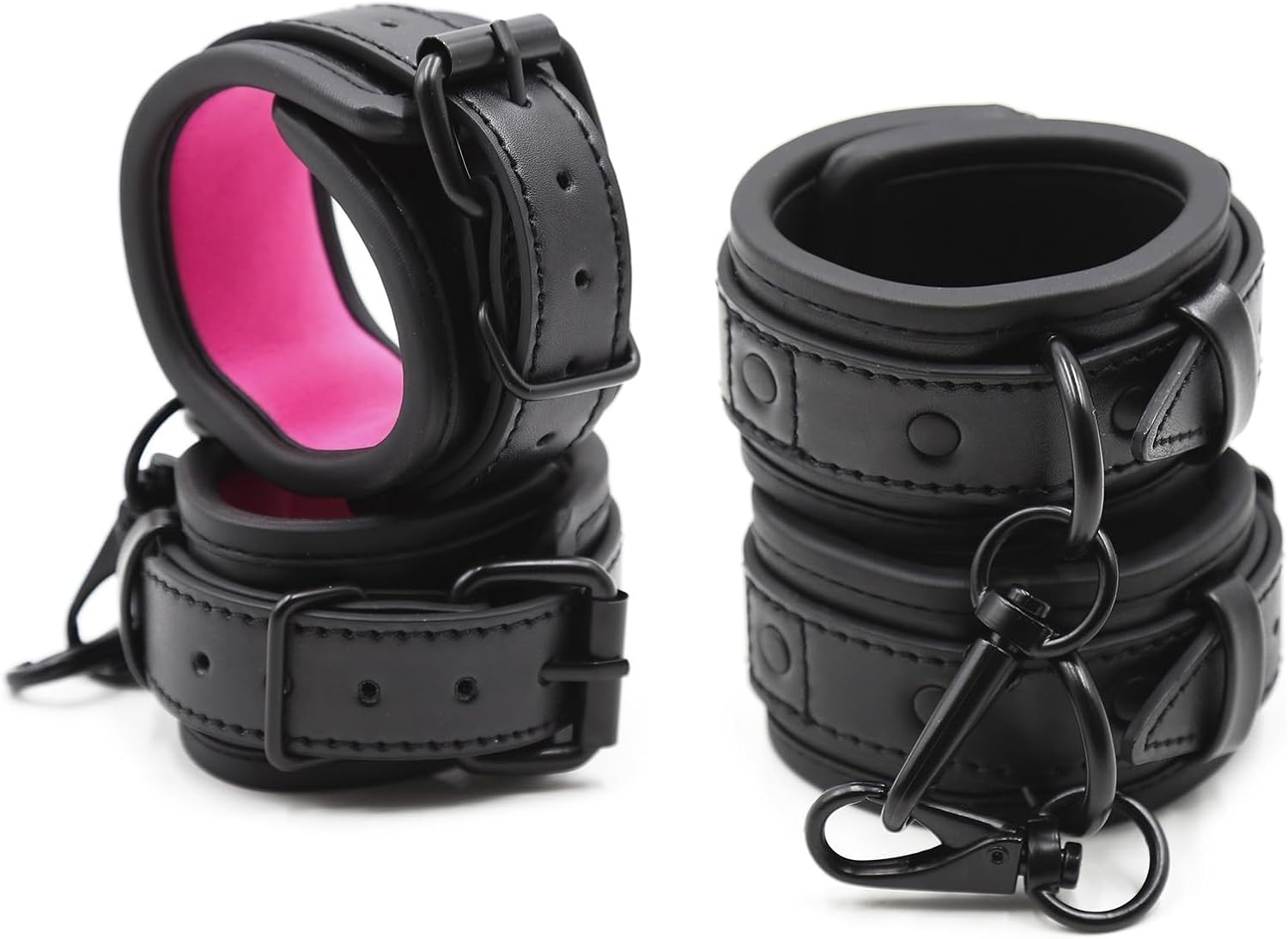 BDSM Couples Adult Games Adjustable PU Leather Handcuffs Wrist Cuffs Bondage Restraints Sex Toys Women