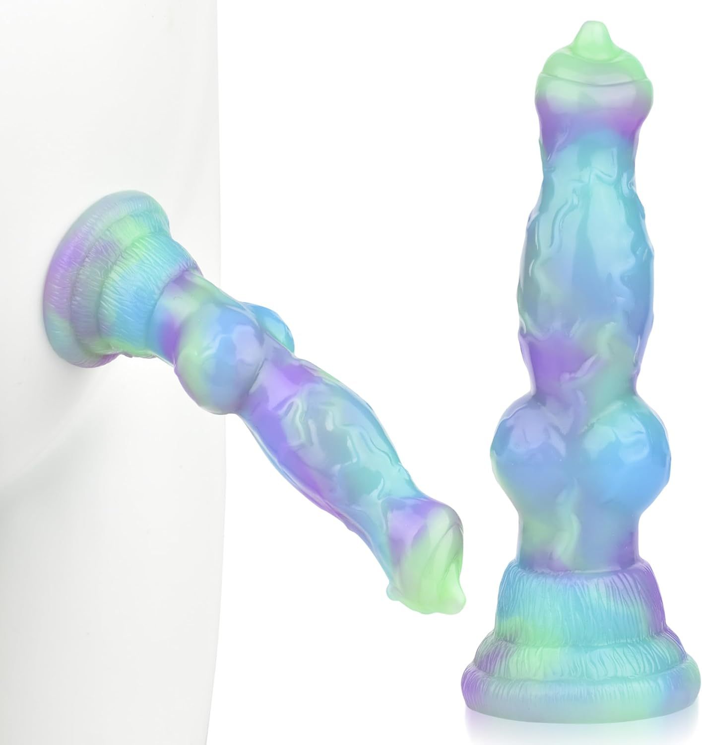 Small Dog Dildo for Beginner, 7inch Realistic Thin Monster Dildos with Knot and Suction Cup, Fantasy Silicone Fake Penis Adult Anal Sex Toy for Women G Spot and Men Gay Strap on Play