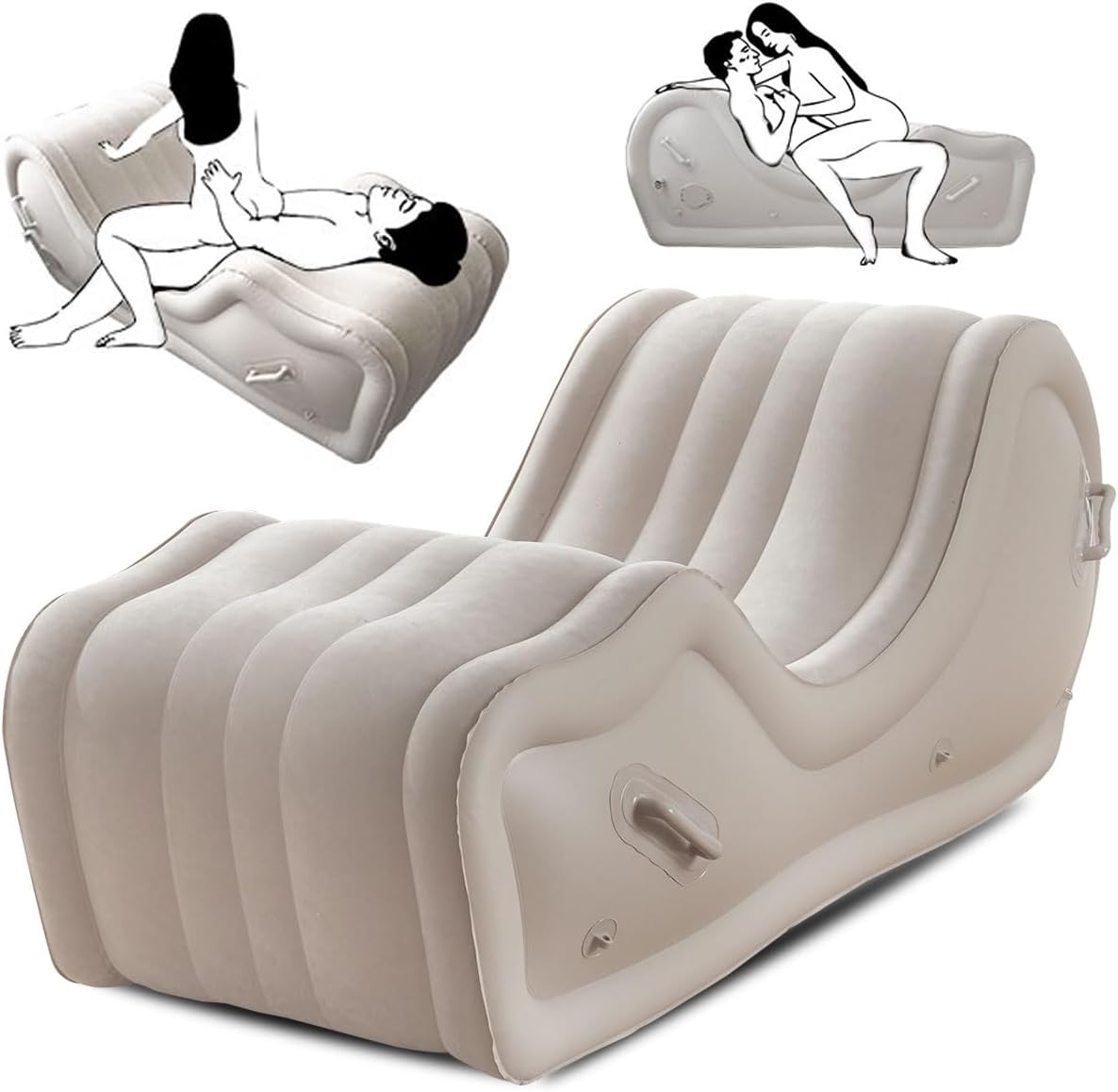 Sex Furniture for Couples BDSM, Inflatable Sex Bondage Sofa Chair with Built-in Air Pump, G Spot Position Pillow Ramp Cushion Couple Gift Love Expression for Valentine's Day Romantic Present