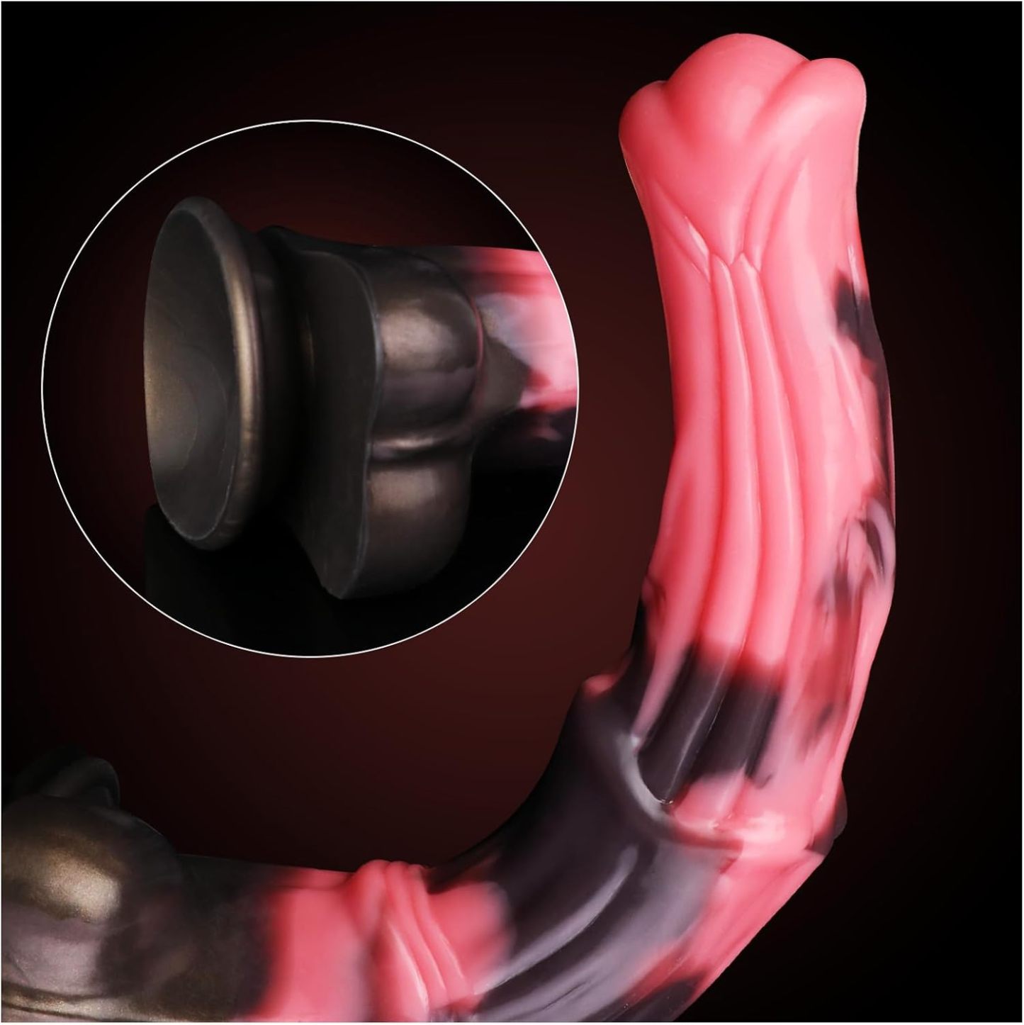 12 Inch Horse Dildo Huge Pink Black Squirt Silicone Dildo with Ring Shaft and Strong Hands Free Suction Cup Waterproof Animal Dildo Large Plug Sex Toy for Adult Men Women