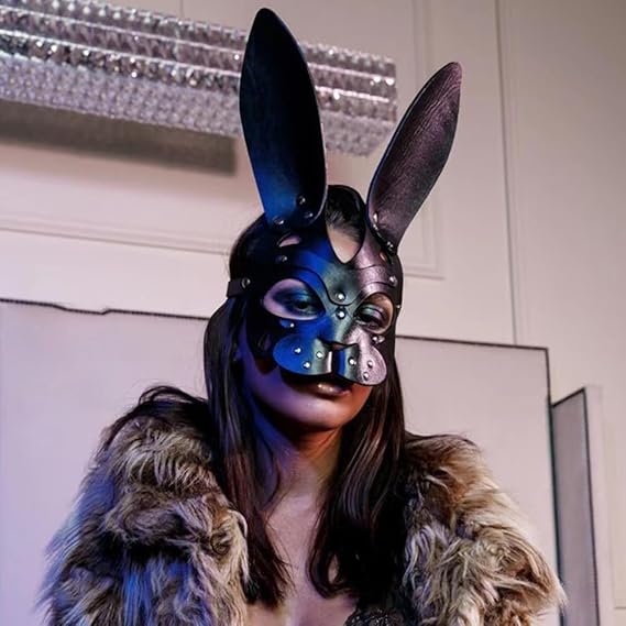 Leather Punk Erotic Full Masks Cosplay Masks Cocktail, Nightclub and Dance, Party – Masquerade Mask for Women & Men –– Perfect for Halloween, Cosplay, Roleplay, Fetish Parties & Costume