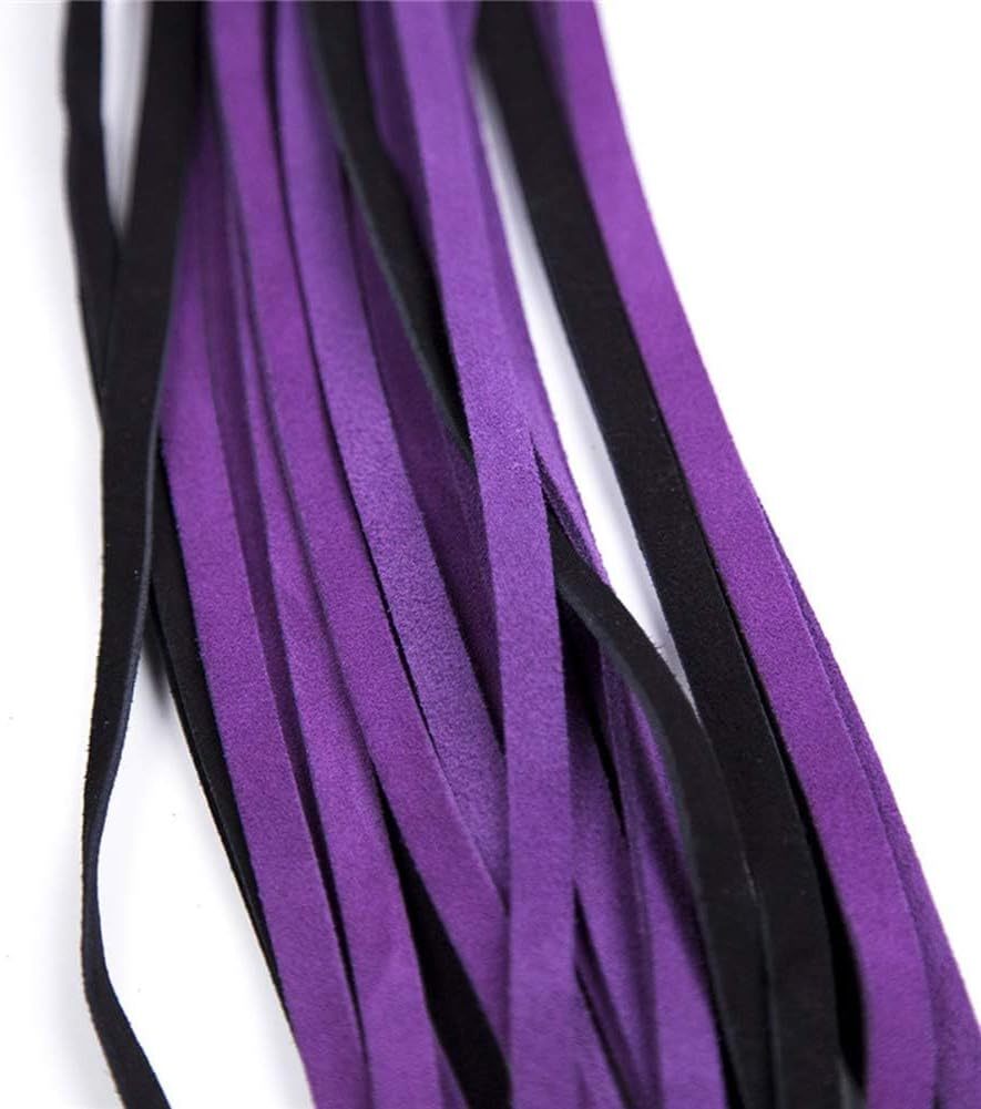 BDSM Leather Whip Sex Toy | Fetish Adult Sex Toy Purple Flogger for Couples