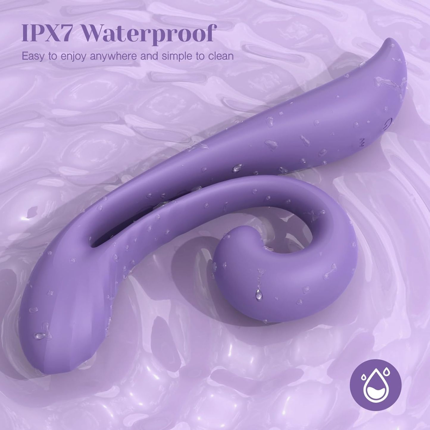 Citoral Kissing G-spot Rabbit Vibrator, Adult Toy, Dual Stimulation, 10 Vibrations, Flexible Sex Toy, Dual Motors, Full Silicone Vibrating Dildo Massager