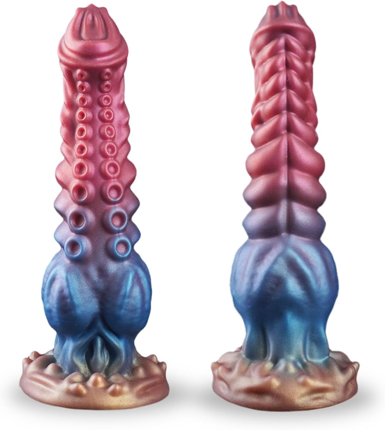 9.75 Inch Huge Fantasy Monster Tentacle Dildo, Big Dragon Horse Thick Knot Giant Big Dog Alien Silicone Knotted Dildo with Suction Cup, Adult Prostate Sex Toy for G-spot Men Women