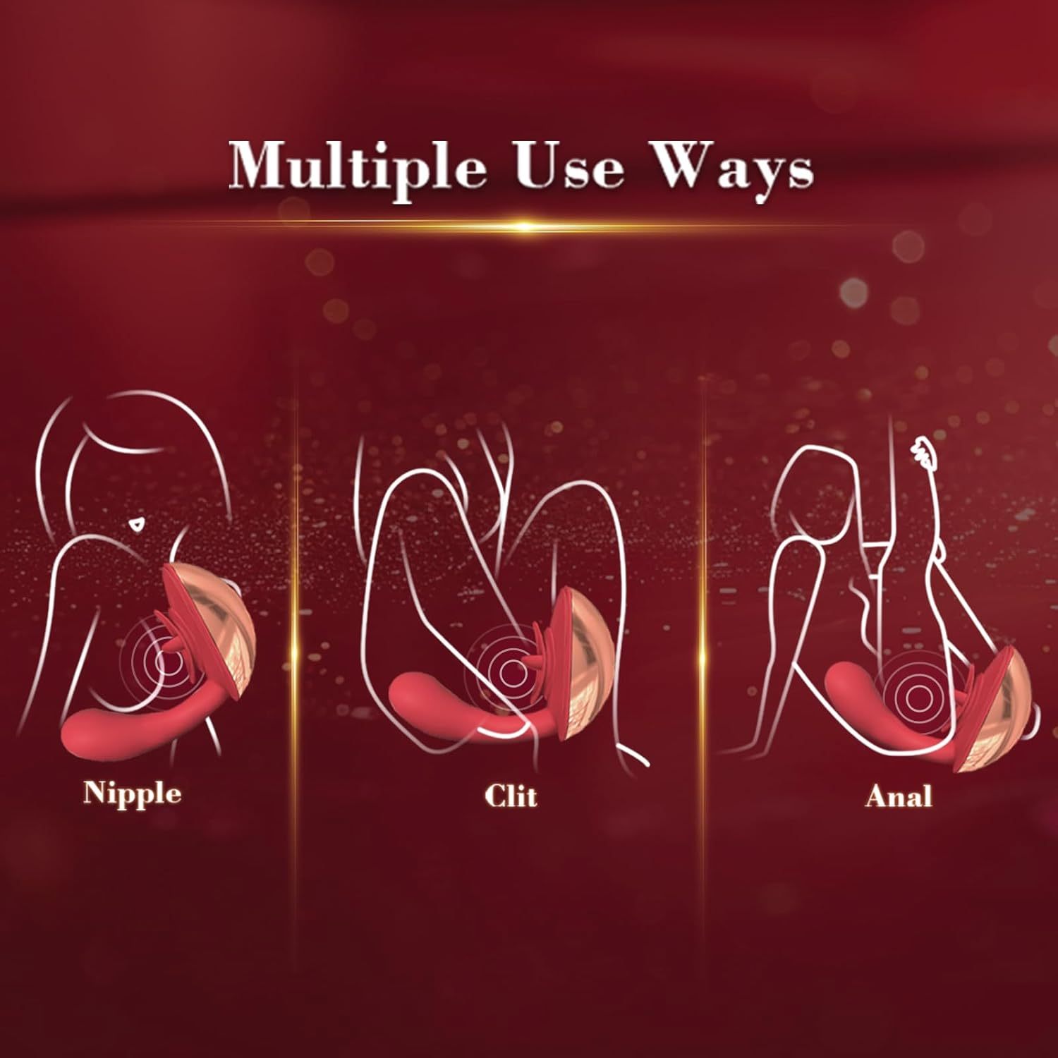 G Spot Vibrator with Tongue Licking Clitoral Stimulator, Women Adult Sex Toys, Flexible Female Clitoris Vibrators with 10 Licking Vibrating Modes, Rabbit Clit Sex Toy Dildo for Women Pleasure