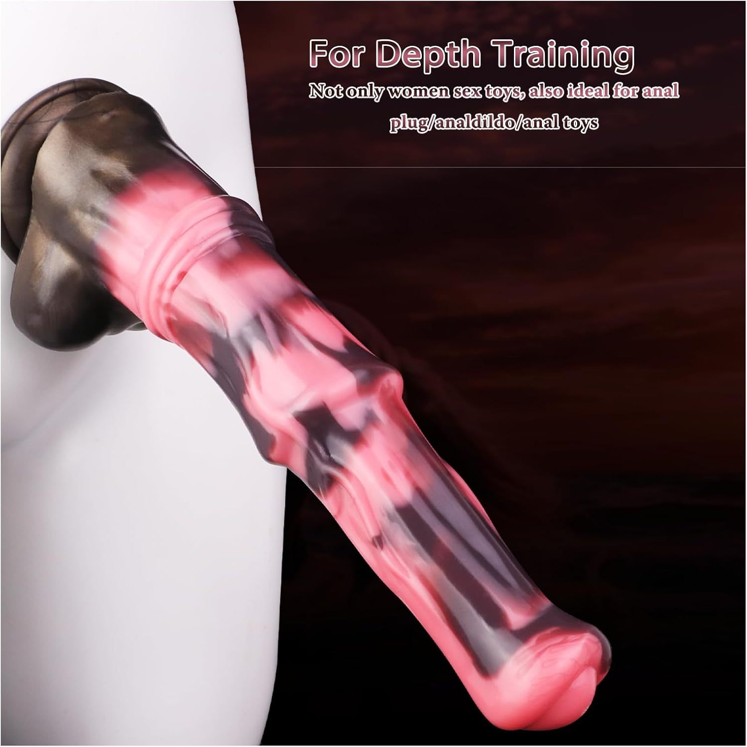 12 Inch Horse Dildo Huge Pink Black Squirt Silicone Dildo with Ring Shaft and Strong Hands Free Suction Cup Waterproof Animal Dildo Large Plug Sex Toy for Adult Men Women