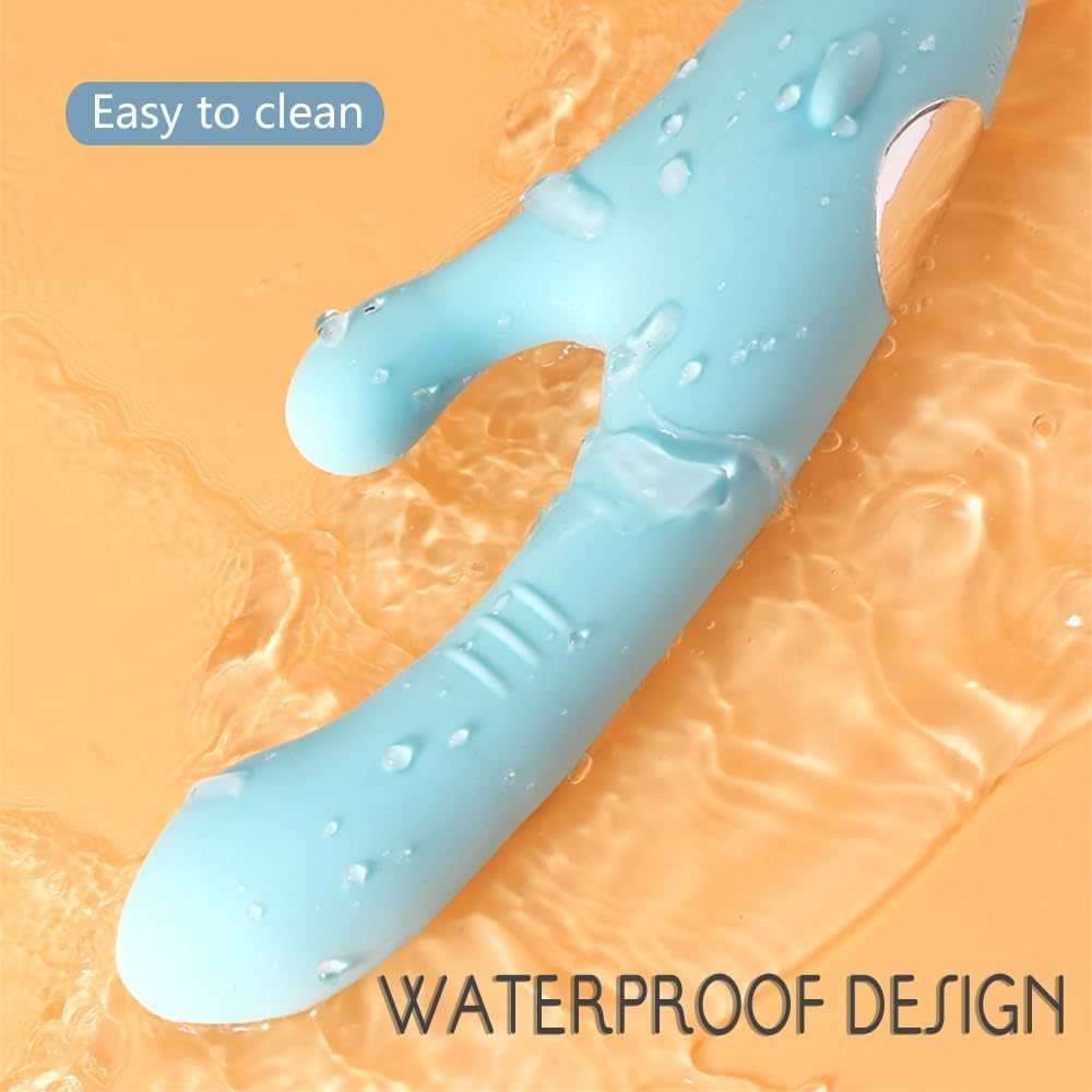 Quiet Adult Toys for Women Today Powerful Handheld Electric Machine Tool Adult Silent Realistic Silicone Rabbit Ears Pleasure Toy Set 8 Powerful Modes Thrusting & Games for Men and Women
