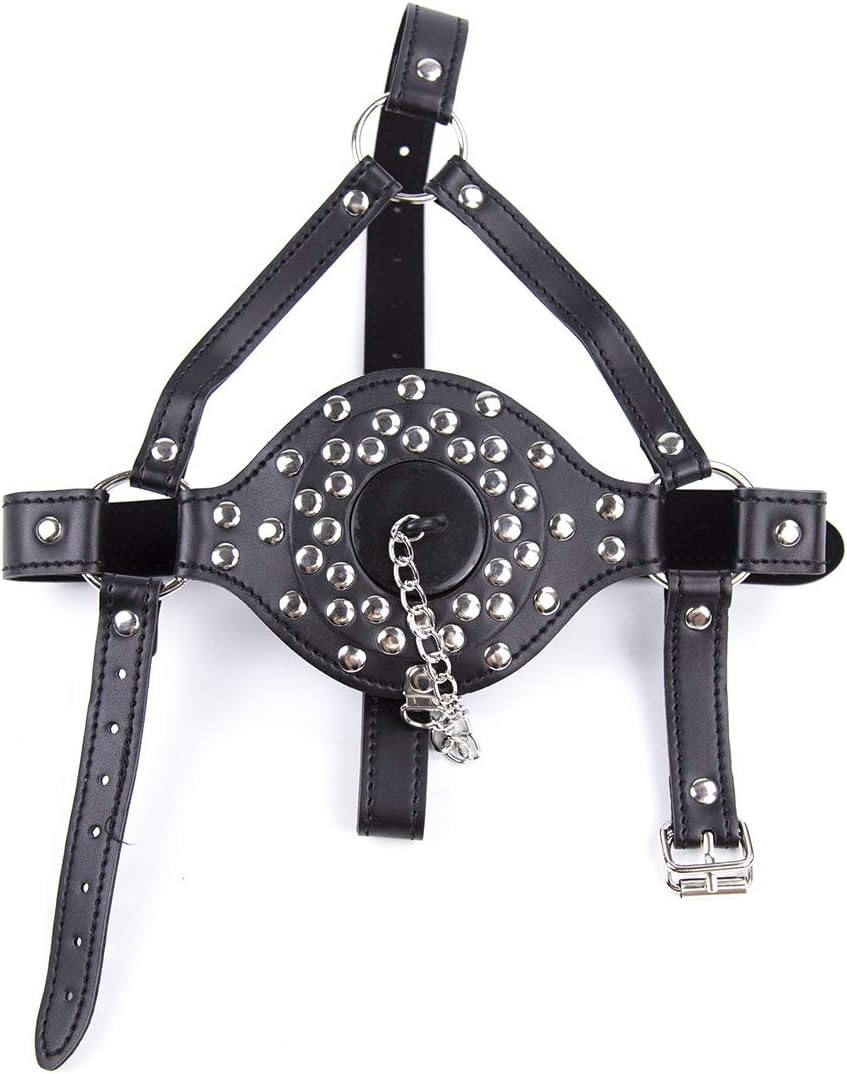 SM Adult Bondage Gear & Accessories - Bit Ball Gag with Metal Chain,Female Bondage BDSM Accessories,Sexual Fun & Fetish Play