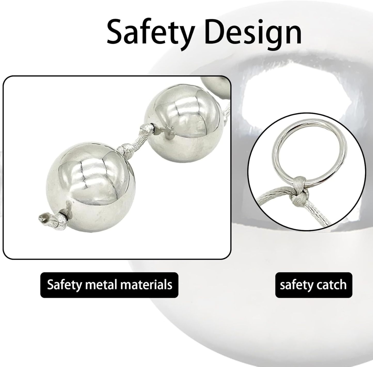 Metal Anal Beads, 5 Anal Bead Butt Plug with Pull Ring Anal Balls for Women, Stainless Steel Anal Beeds Anal Snake BDSM Toy Anal Training Prostate G Spot Vaginal Sex Toy for Men Couples Beginner