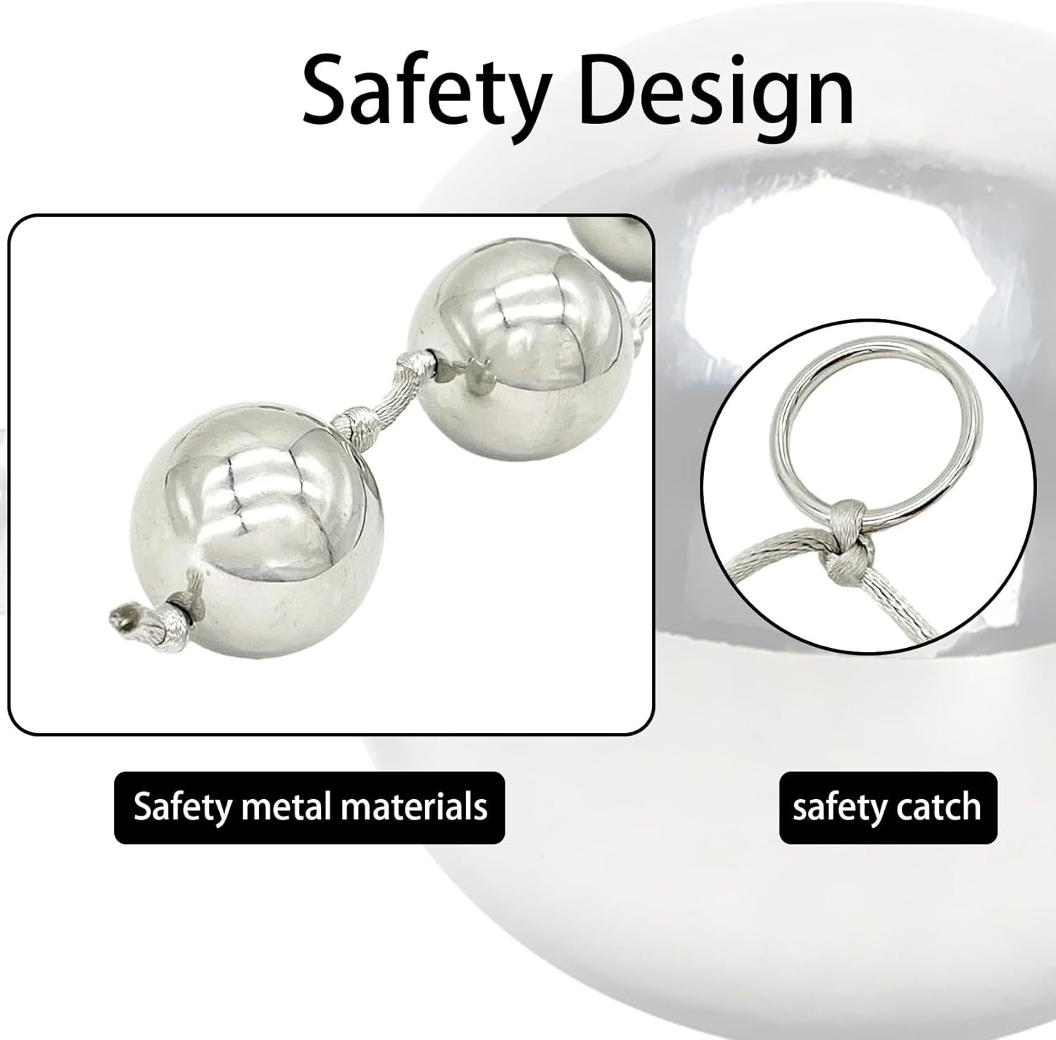 Metal Anal Beads, 5 Anal Bead Butt Plug with Pull Ring Anal Balls for Women, Stainless Steel Anal Beeds Anal Snake BDSM Toy Anal Training Prostate G Spot Vaginal Sex Toy for Men Couples Beginner