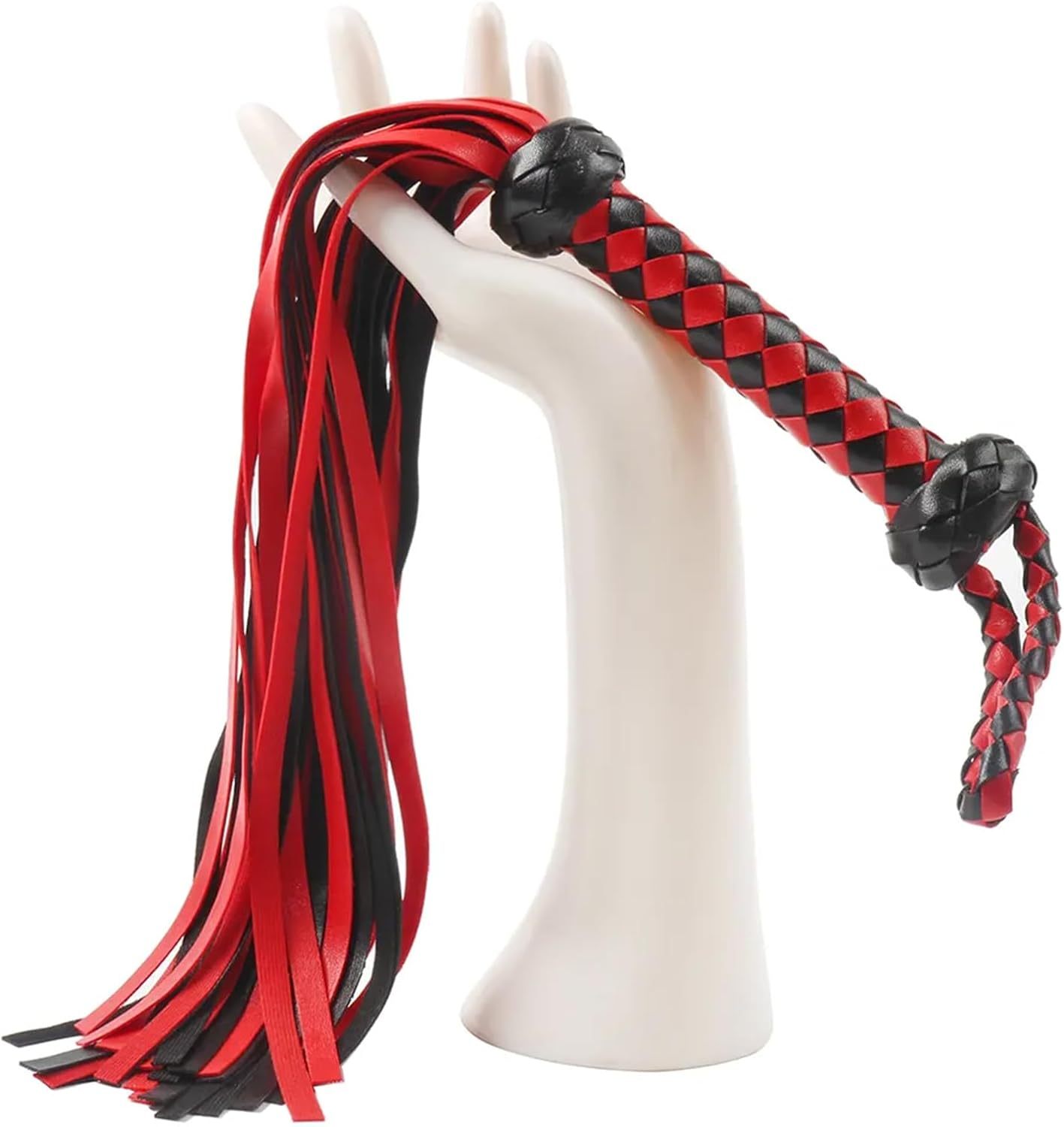 Sex BDSM Whips, BDSM Flogger Whip, 23 in Faux Leather BDSM Whip, Bondage Whip Toys for Women Adult Couples